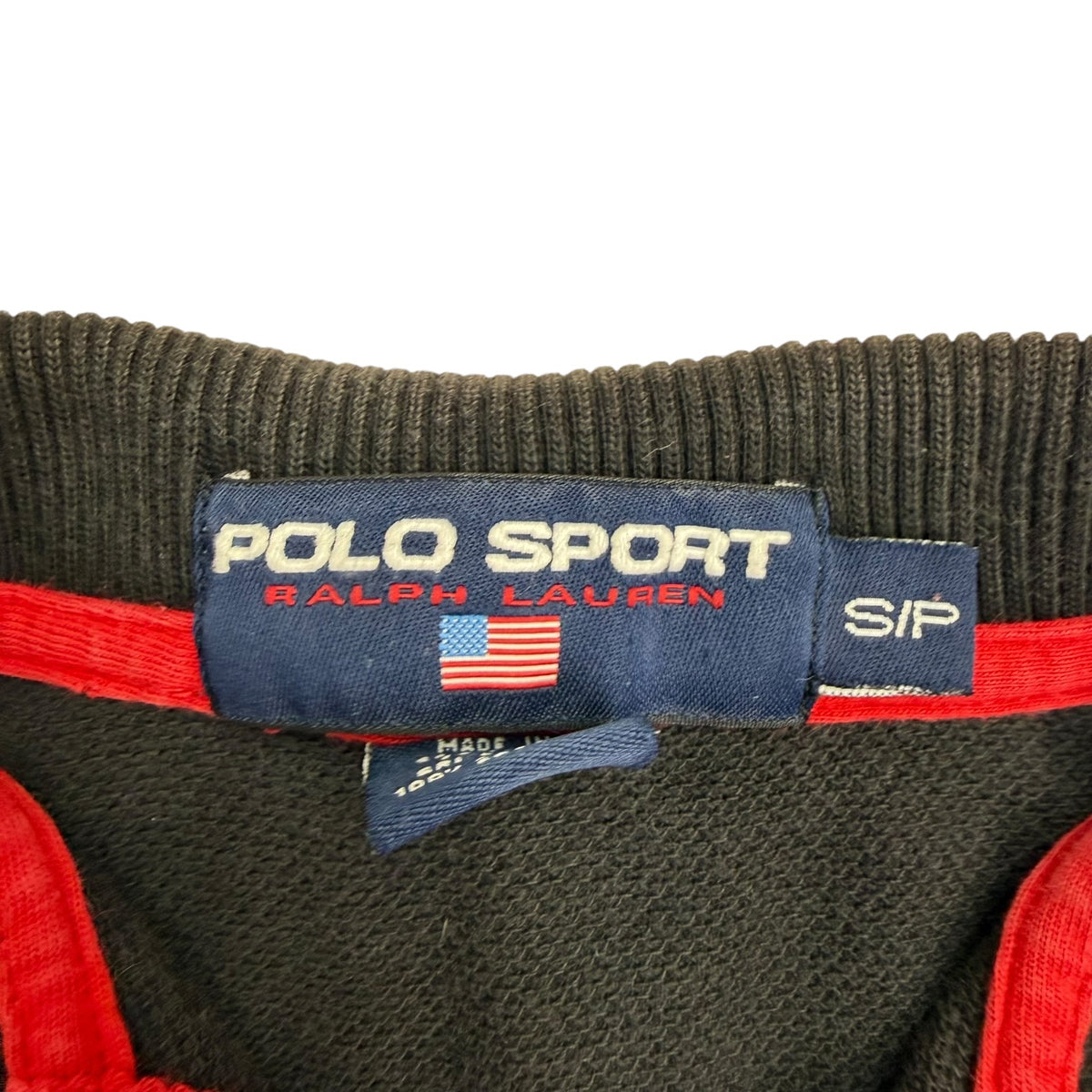 Vintage Polo Sport Ralph Lauren Snap Button Polo Shirt Black/Red