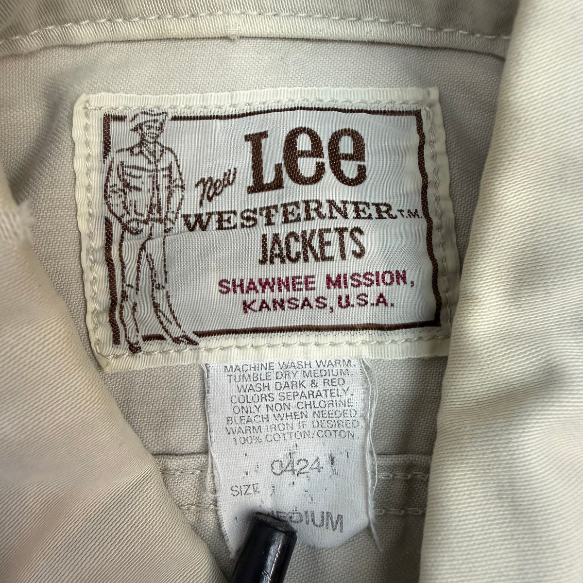 (W) Vintage Lee Westerner Denim Jacket Tan