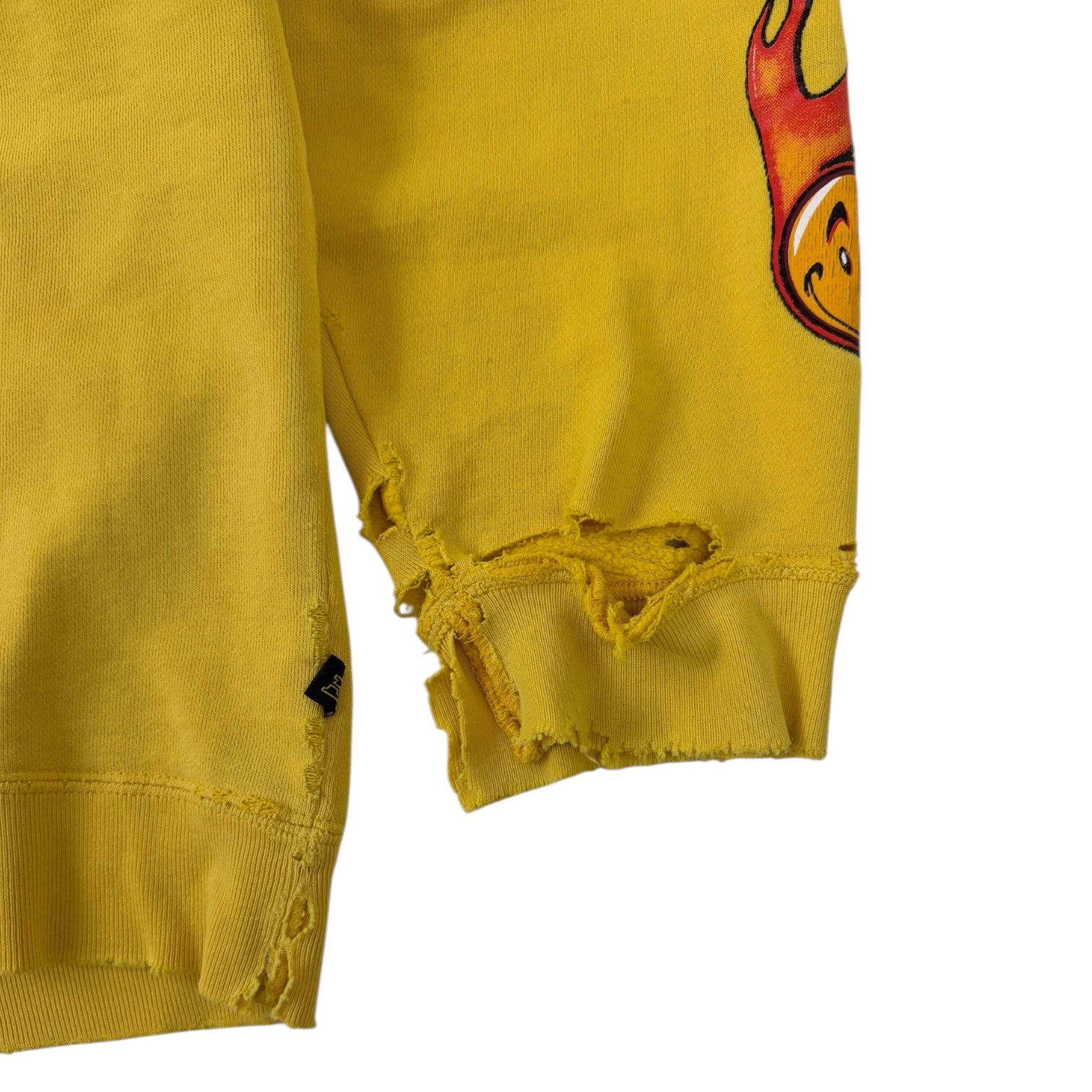 Vintage Y2K Brody Flame Hoodie Yellow