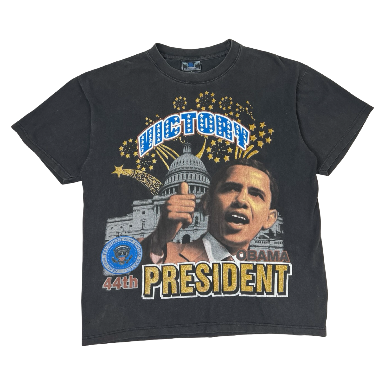 Vintage Barack Obama “44th President” T-Shirt Black