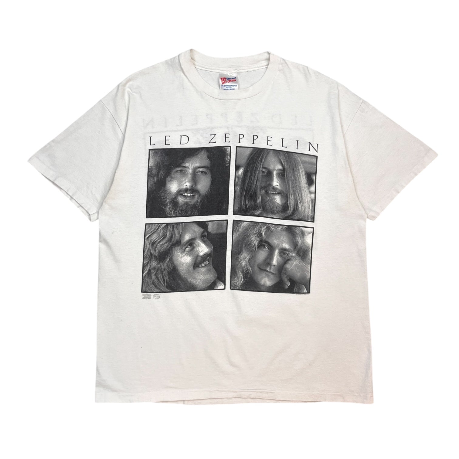 1992 Led Zeppelin Portrait Tee White