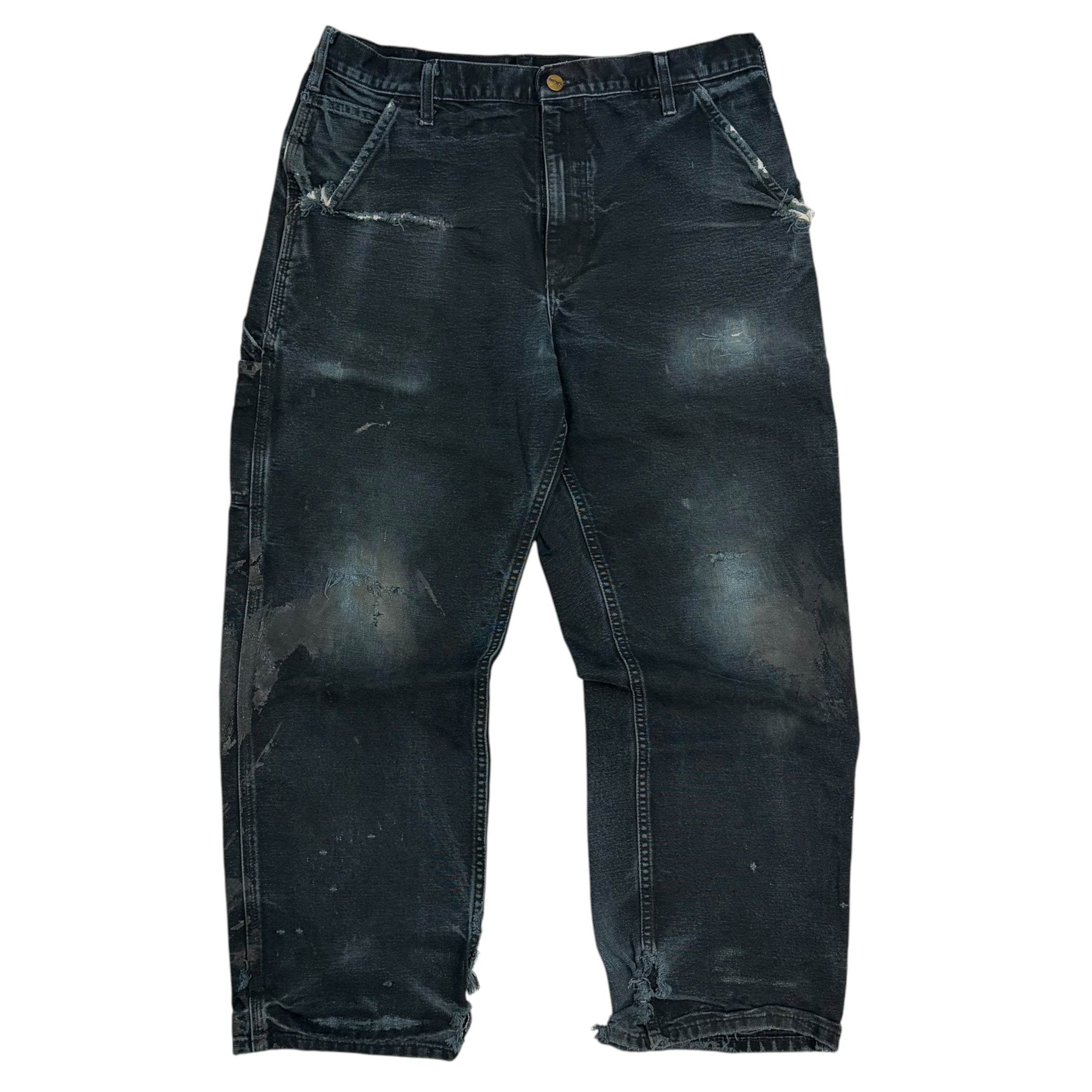 Vintage Carhartt Distressed Carpenter Pants Black