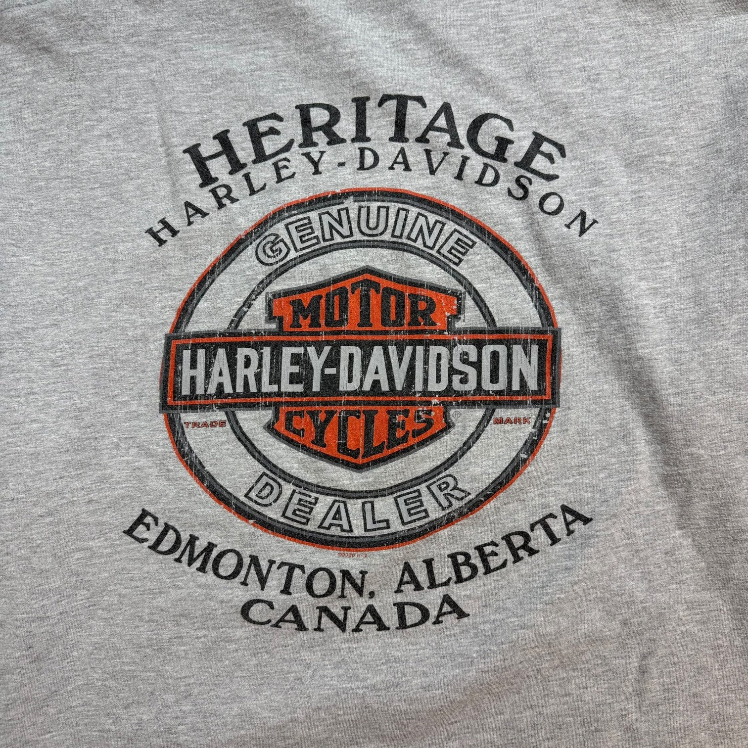 Vintage Harley Davidson Of Edmonton L/S Tee Grey