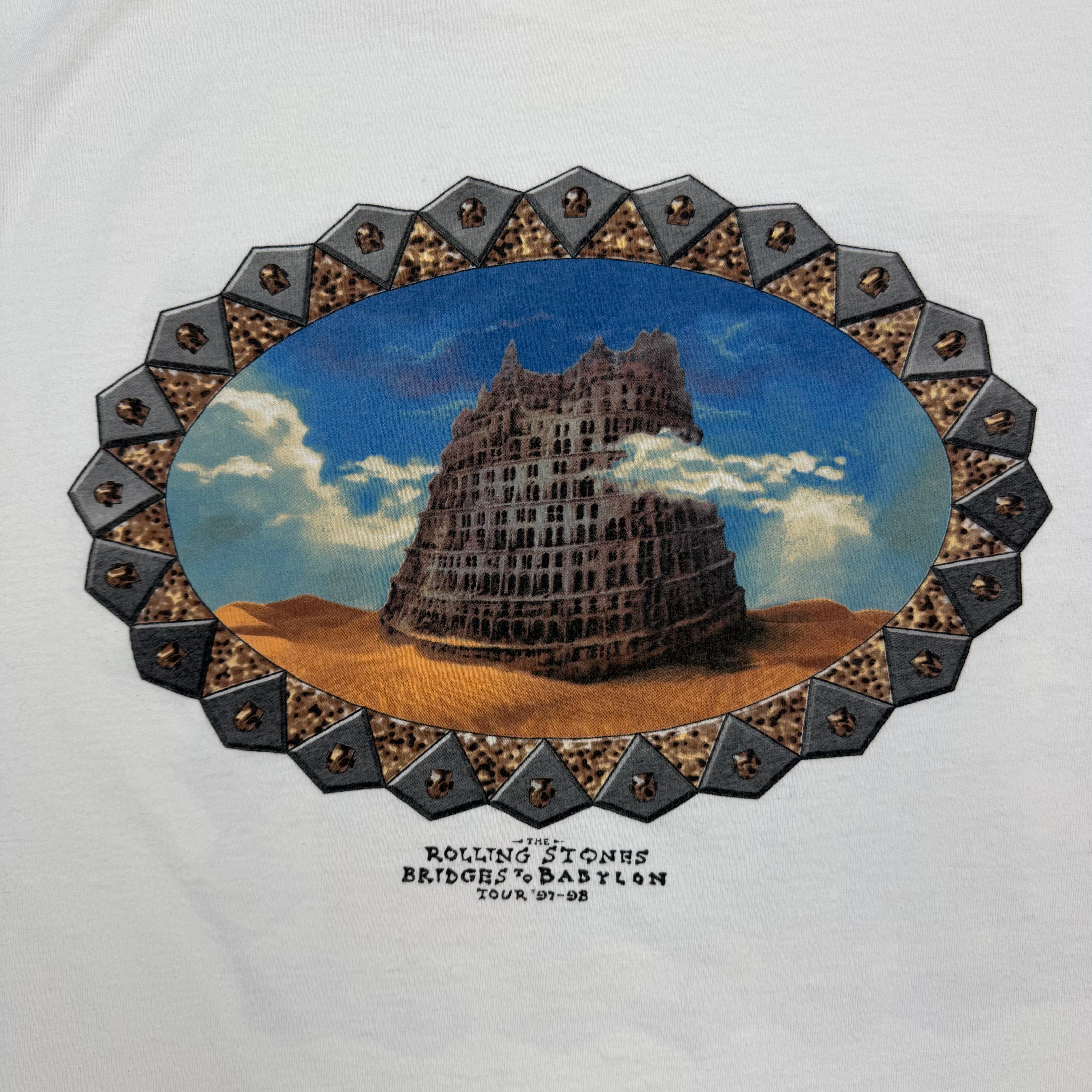 1997 The Rolling Stones Bridges To Babylon Tour Tee White