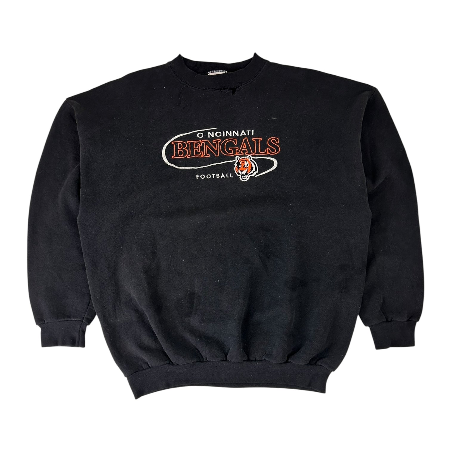 Vintage Cincinnati Bengal Crewneck Sweater Navy Black