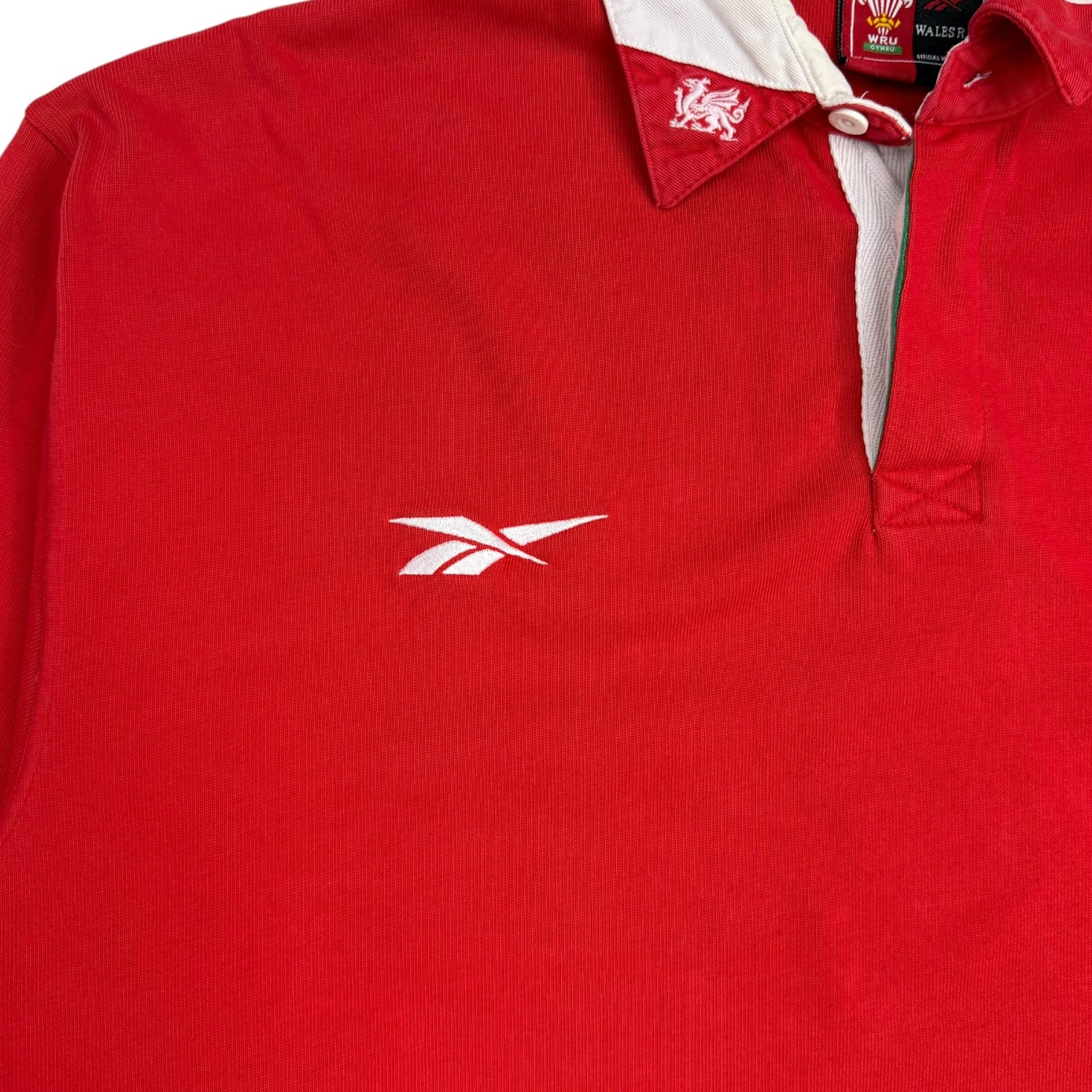 Vintage Reebok Wales Rugby Union Jersey Red