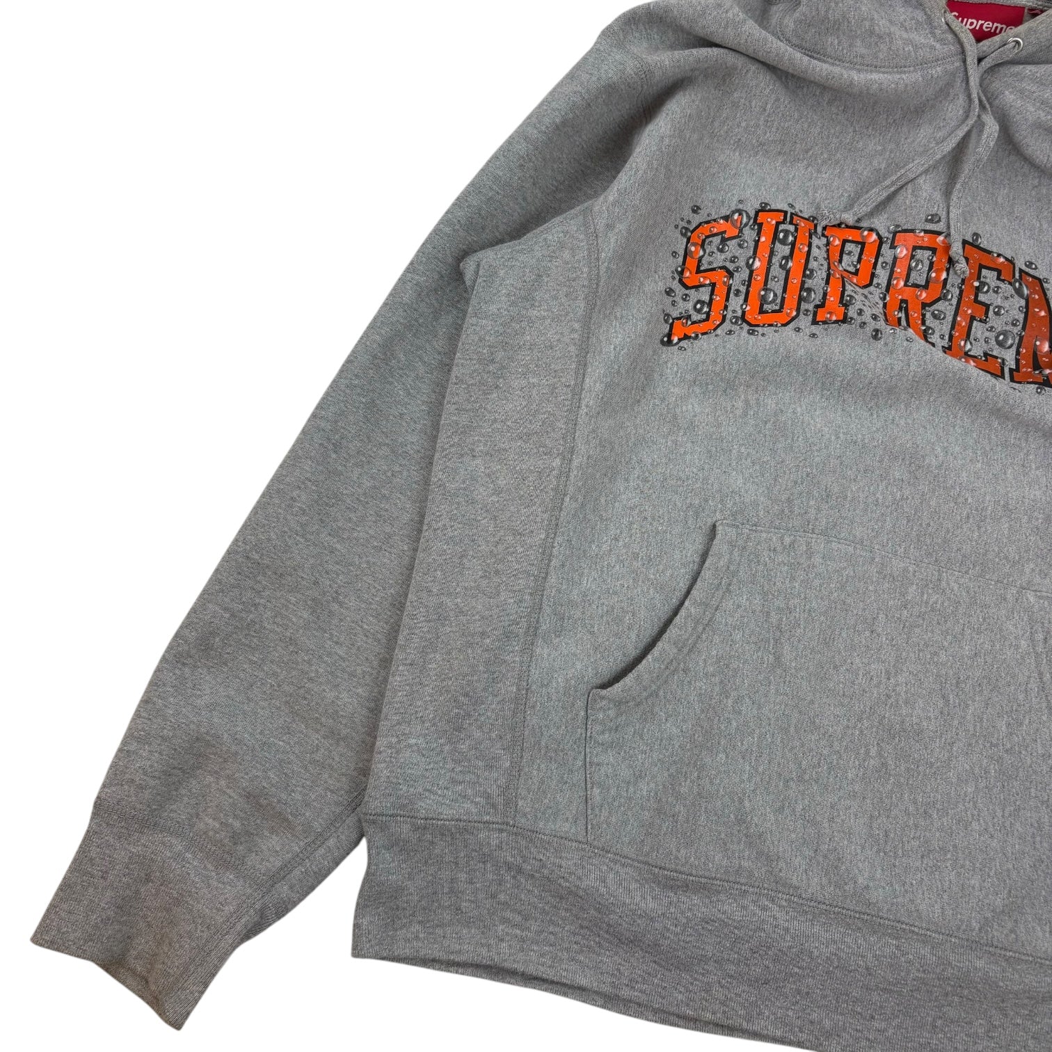 Supreme Water Arc Logo Hoodie Grey