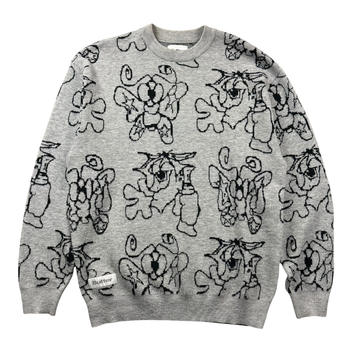 Butter Goods Spray Knit Sweater Grey