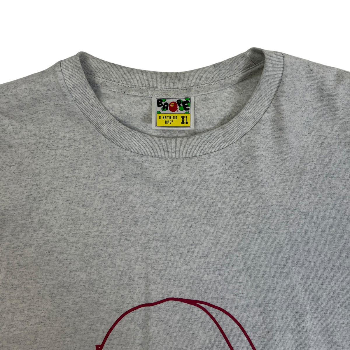 A Bathing Ape Graphic Tee Heather Grey