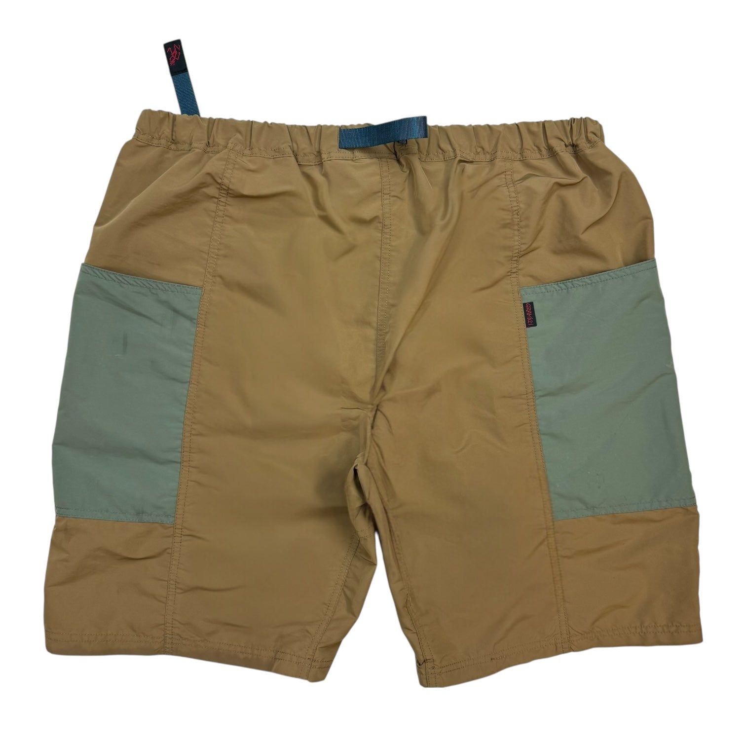 Gramicci Shell Gear Cargo Shorts Tan/Turqoise