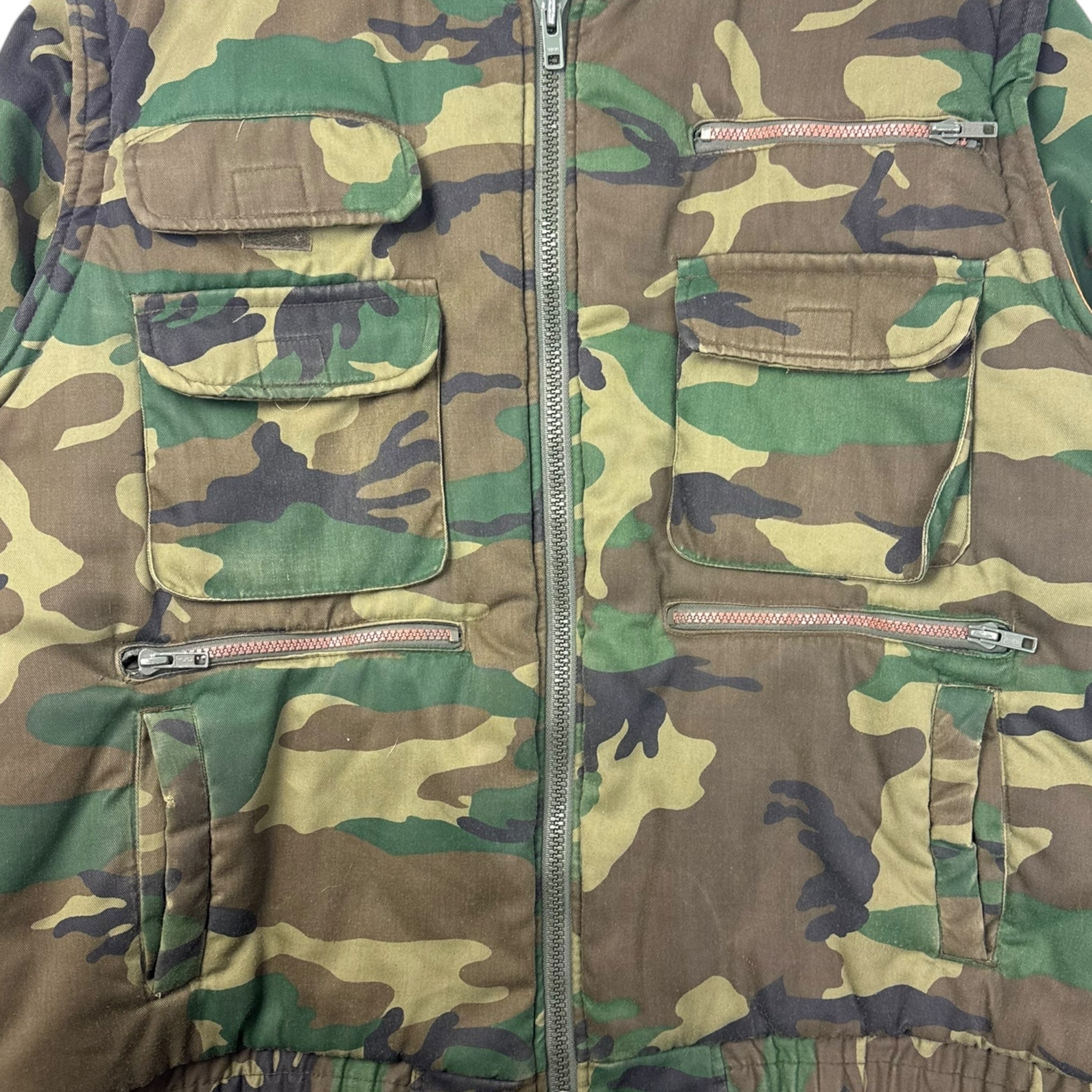 Vintage Y2K Militaire Camo Tactical Zip Jacket