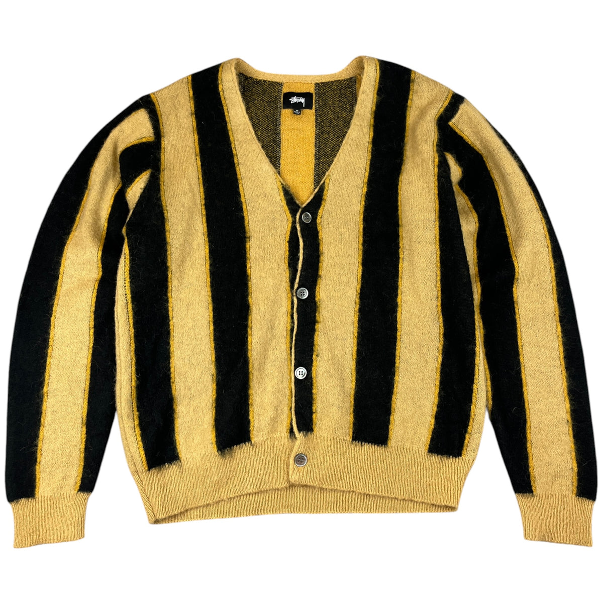 Stussy Vertical Stripe Cardigan Gold