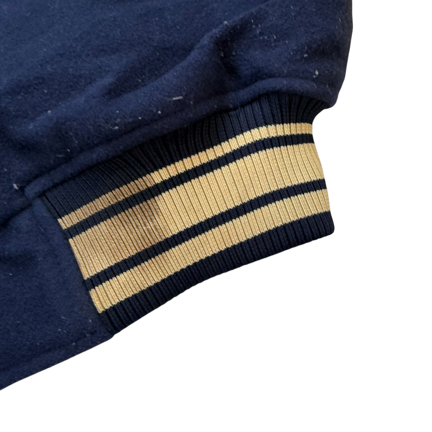 1990s Majestic New York Yankees Letterman Jacket Leather Navy Blue