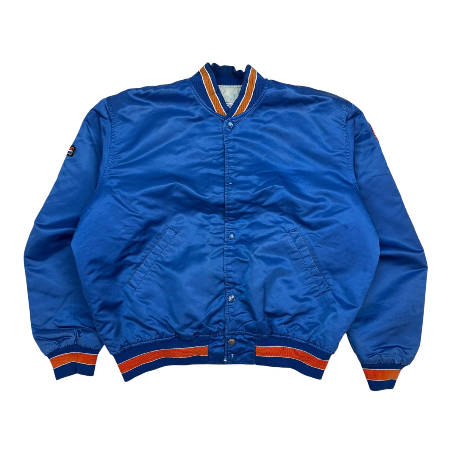 Vintage New York Mets Satin Bomber Jacket Blue