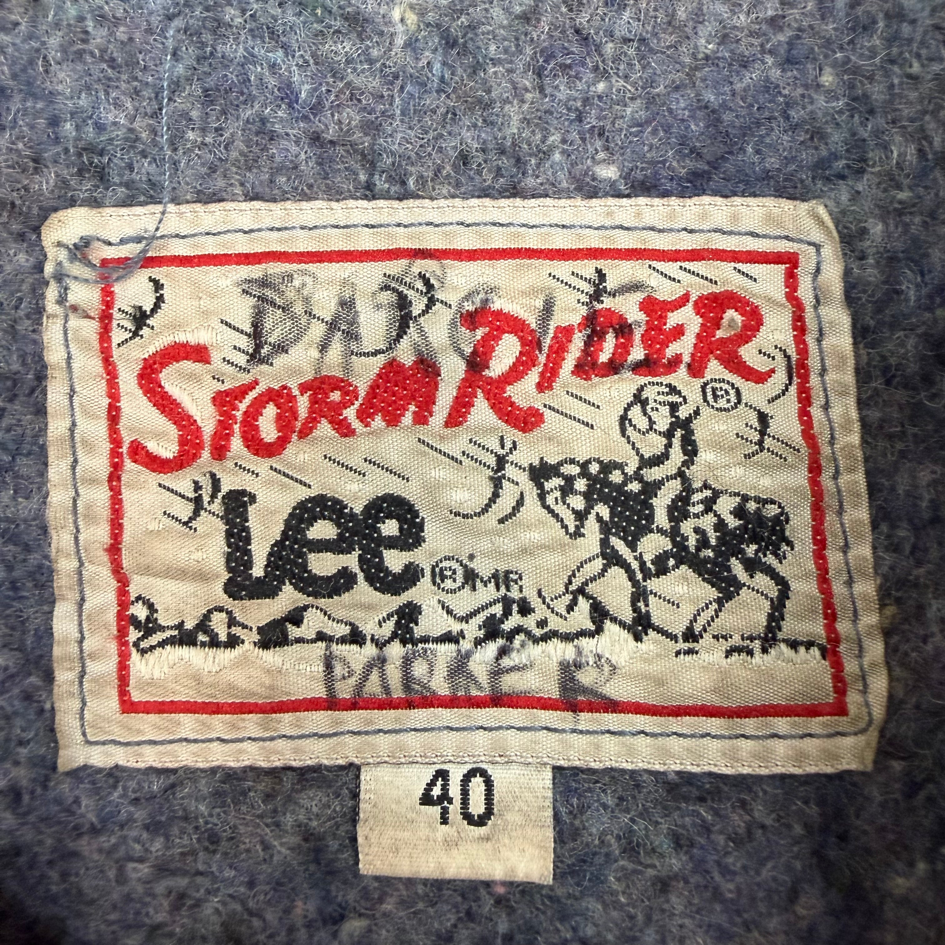Vintage Lee Storm Rider Trucker Denim Jacket Blue