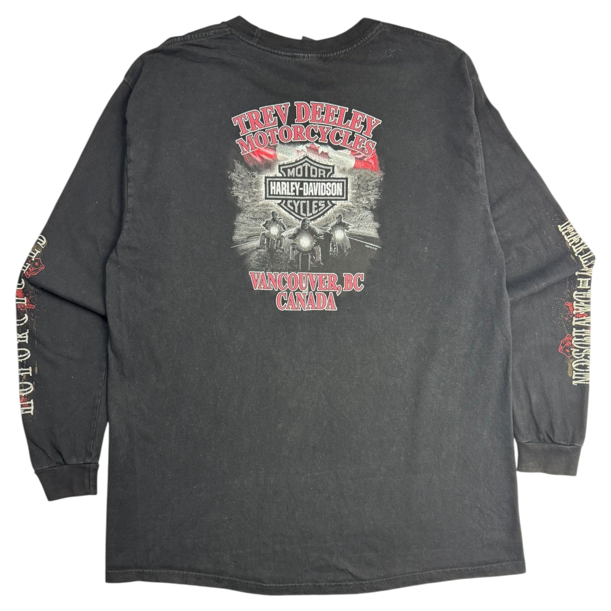 Vintage Harley Davidson Vancouver Pin Up Longsleeve T-Shirt