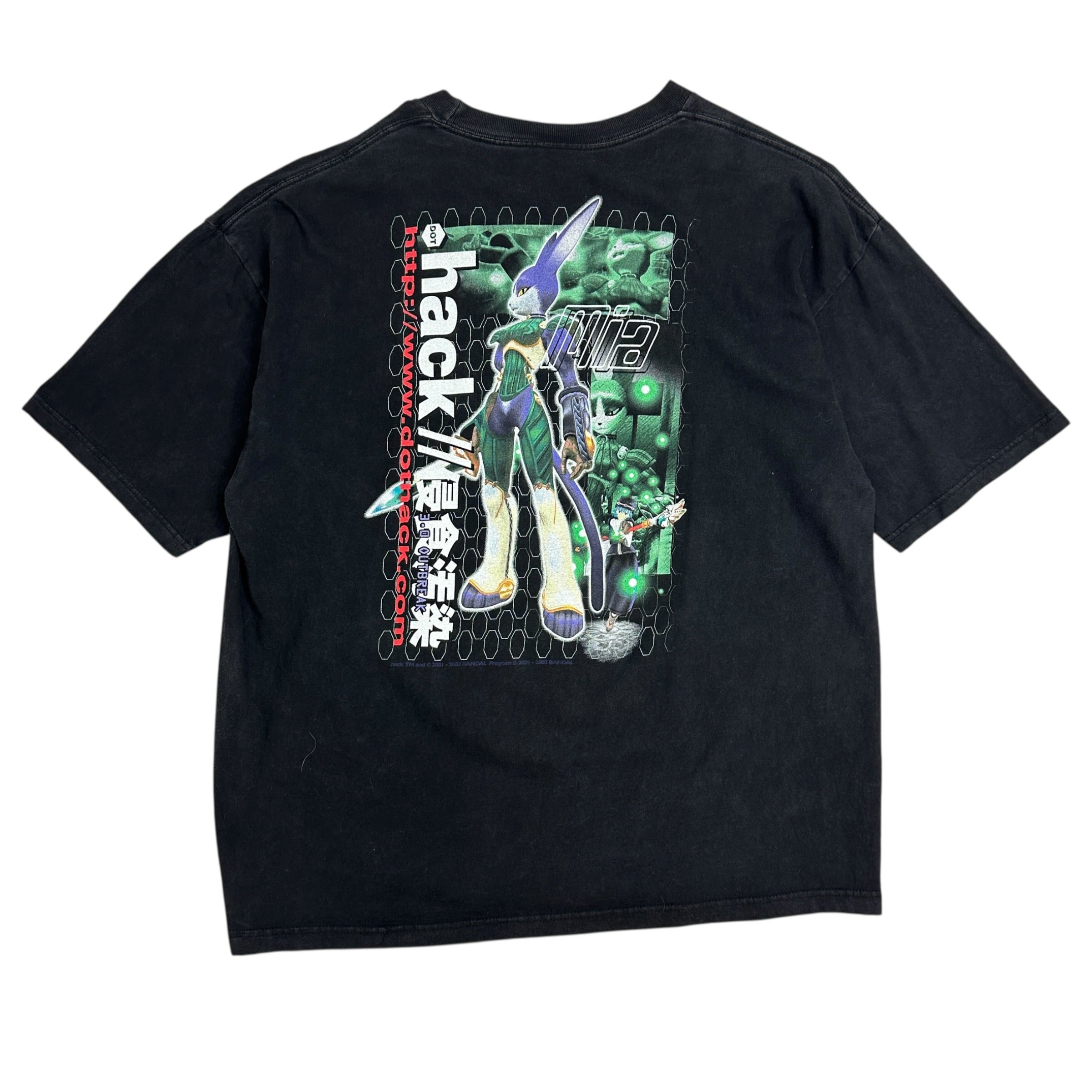 2001 Dot Hack Black Outbreak Mia Anime Tee Black