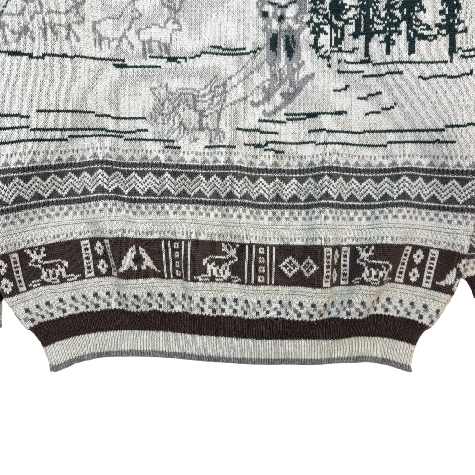 Vintage Winter Knit Crewneck Cream