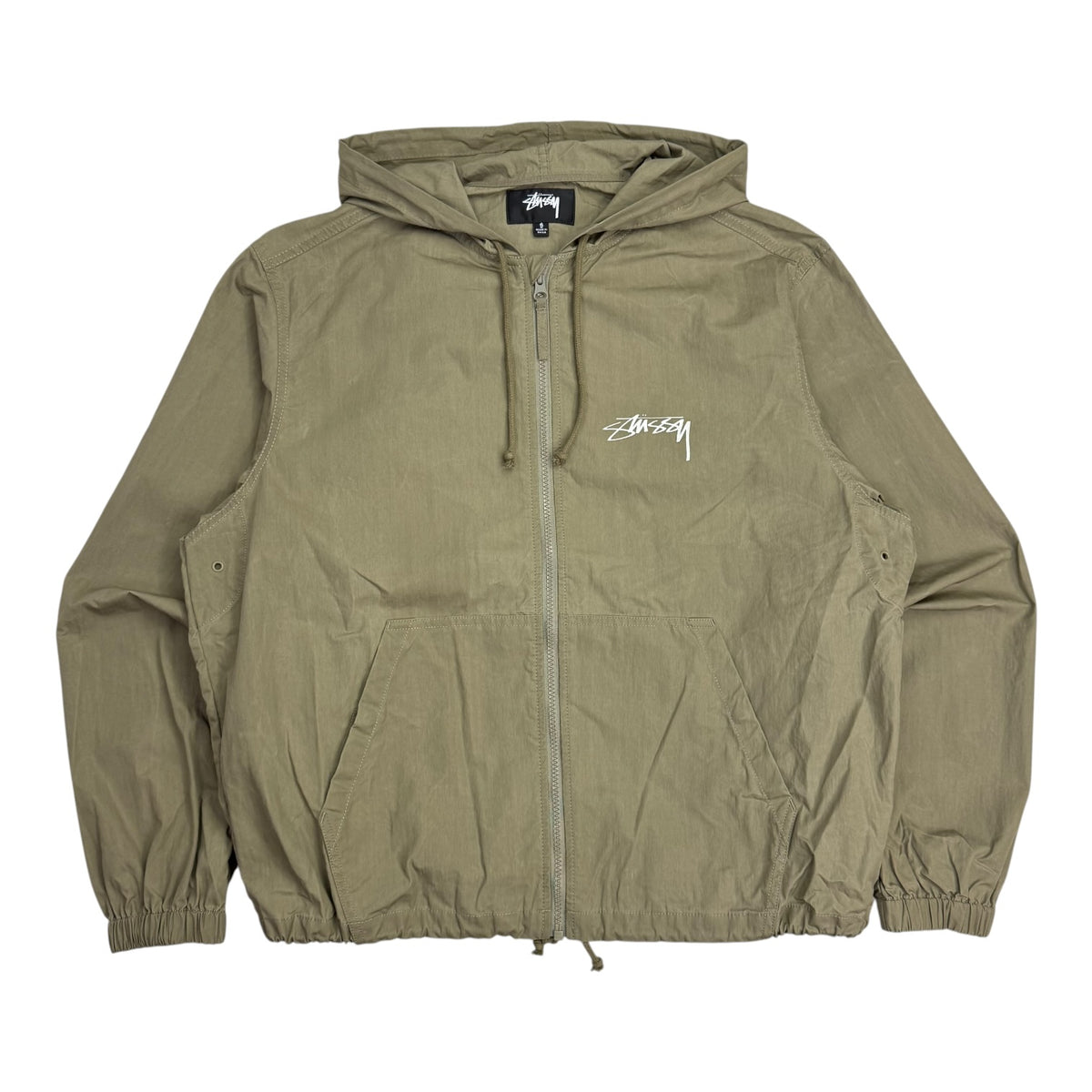 Stussy Waxed Cotton Beach Shell Jacket Green