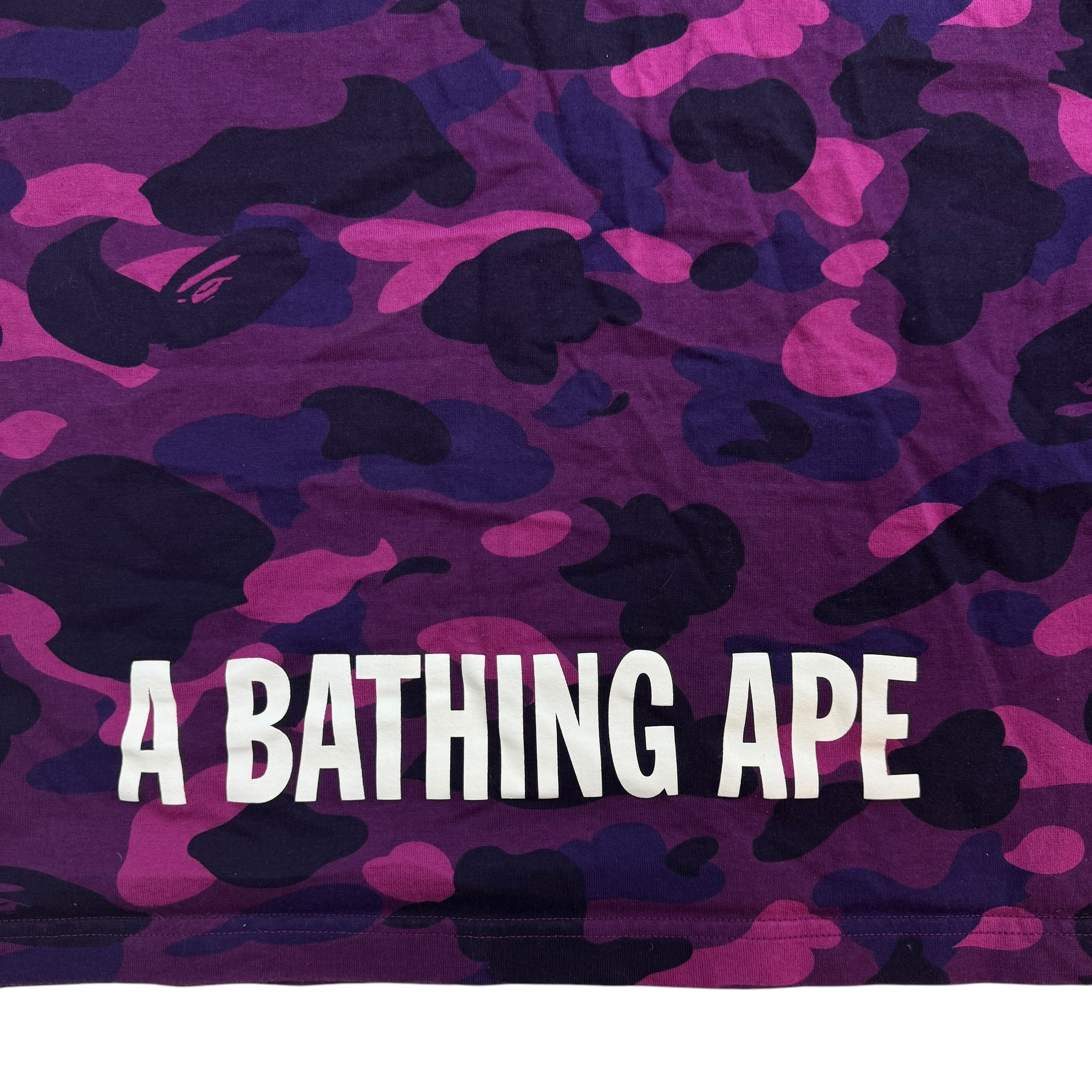 Bape Ape Head Relaxed Tee Camo Purple