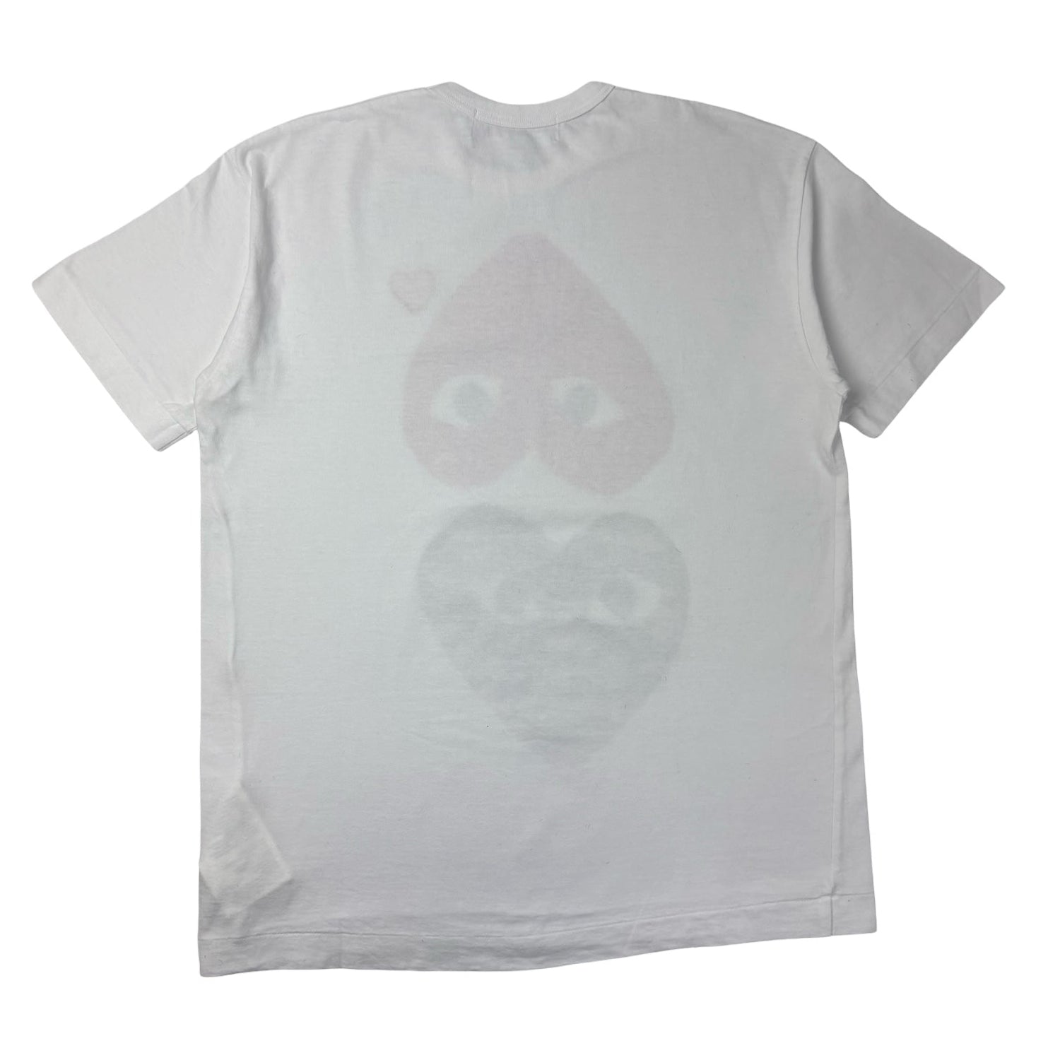 Comme des Garçons PLAY Camo Double Heart Tee White