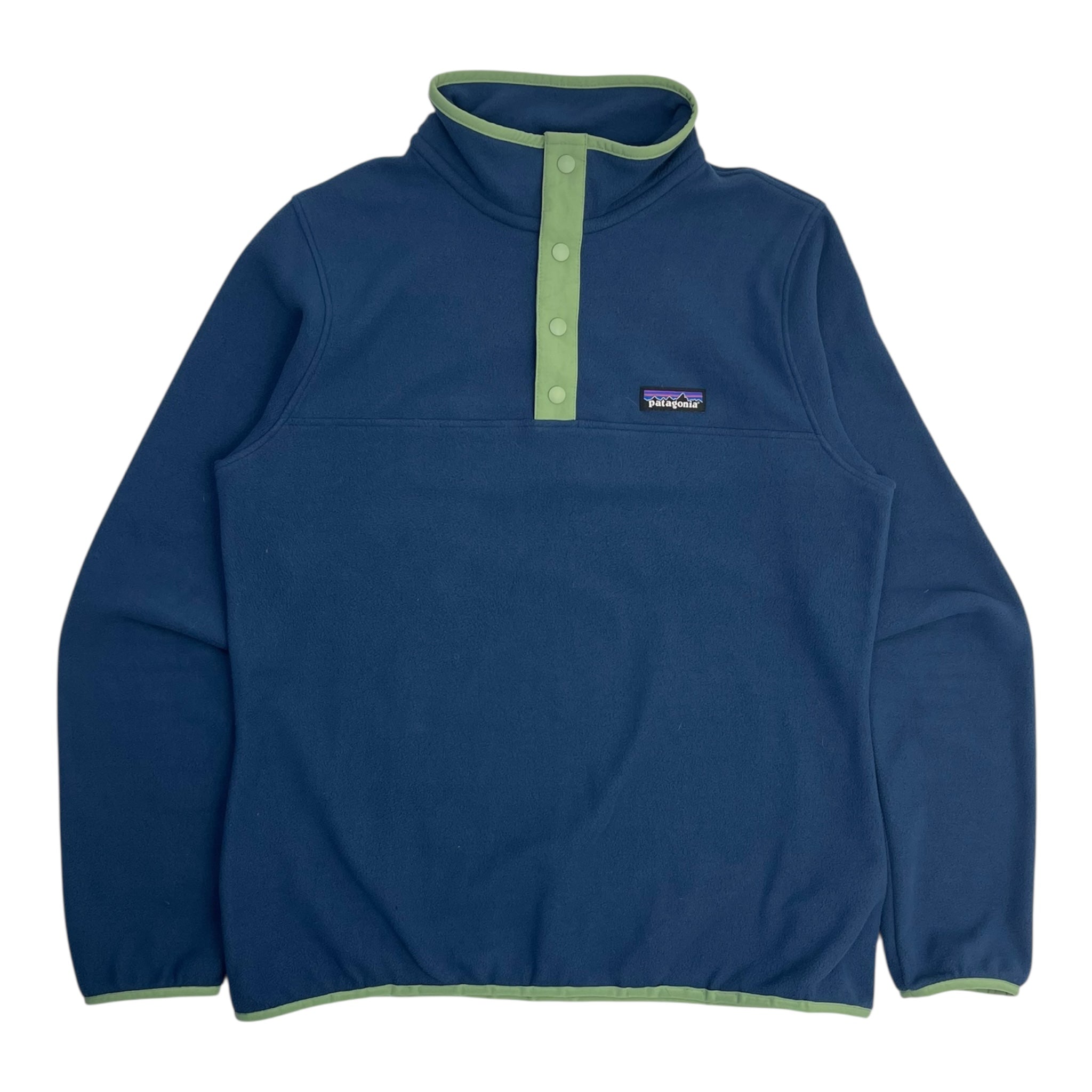 Patagonia T-Snap Fleece Sweater Blue/Pastel Green