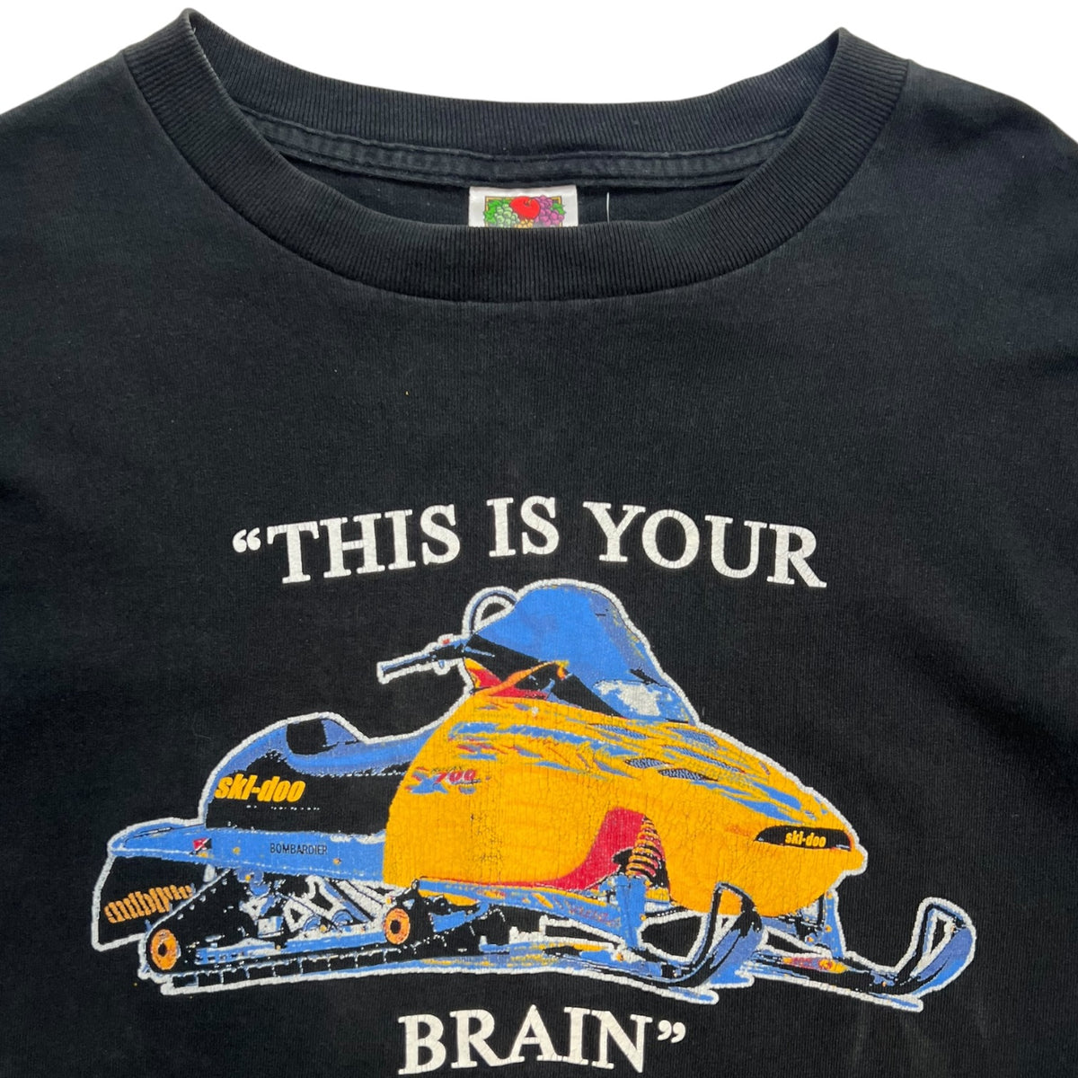 Vintage Ski-Doo “This is Your Brain” Long Sleeve T-Shirt Black