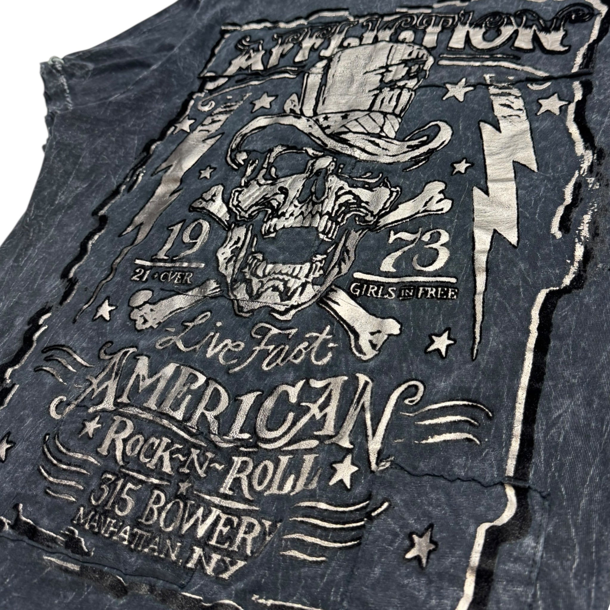 Y2K Affliction ‘Rock N Roll’ T-Shirt Grey