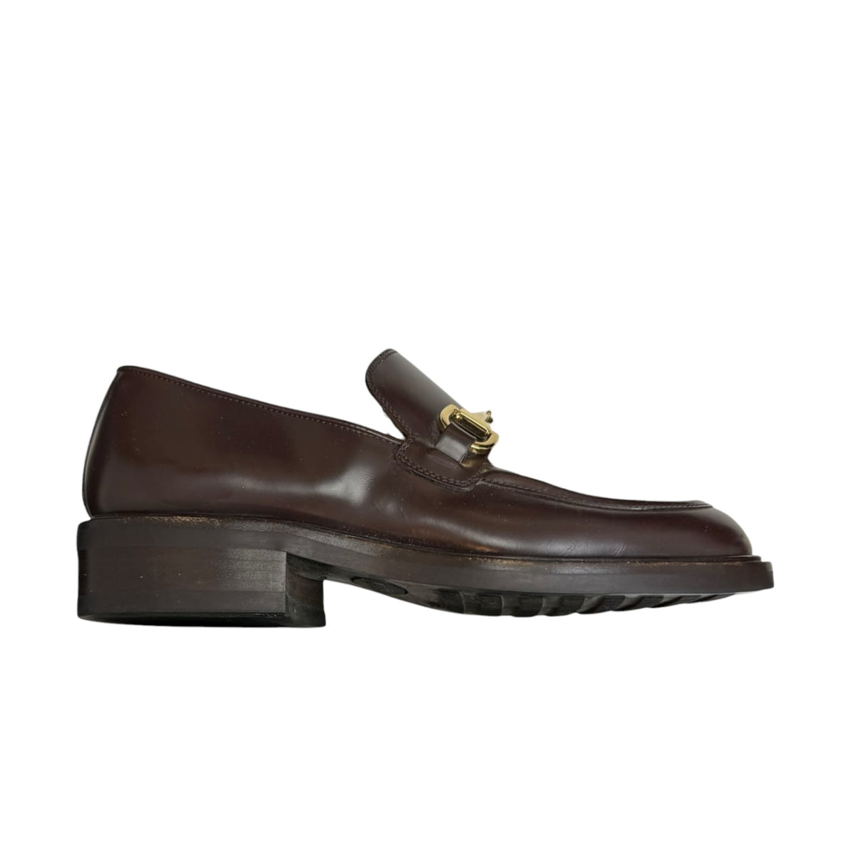 (W) Gucci Horsebit Leather Loafers Brown