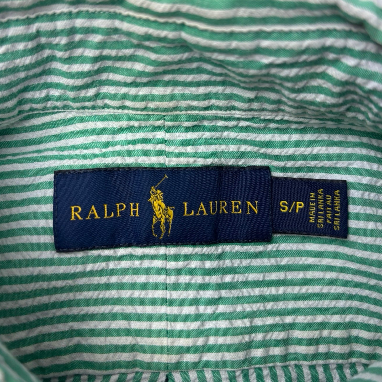 Vintage Polo Ralph Lauren Striped Seersucker Button Up