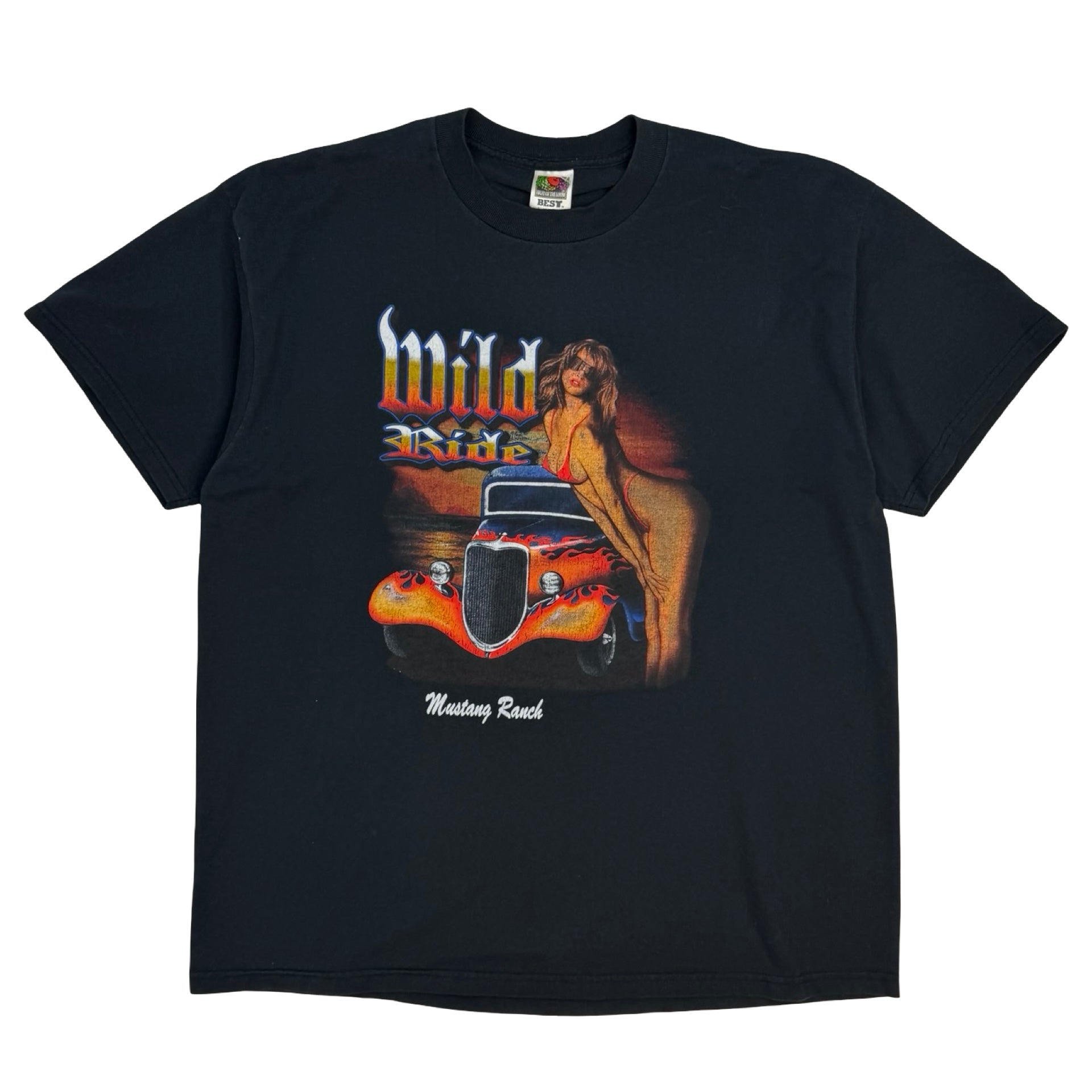 Vintage Wild Ride Mustang Ranch Tee Black
