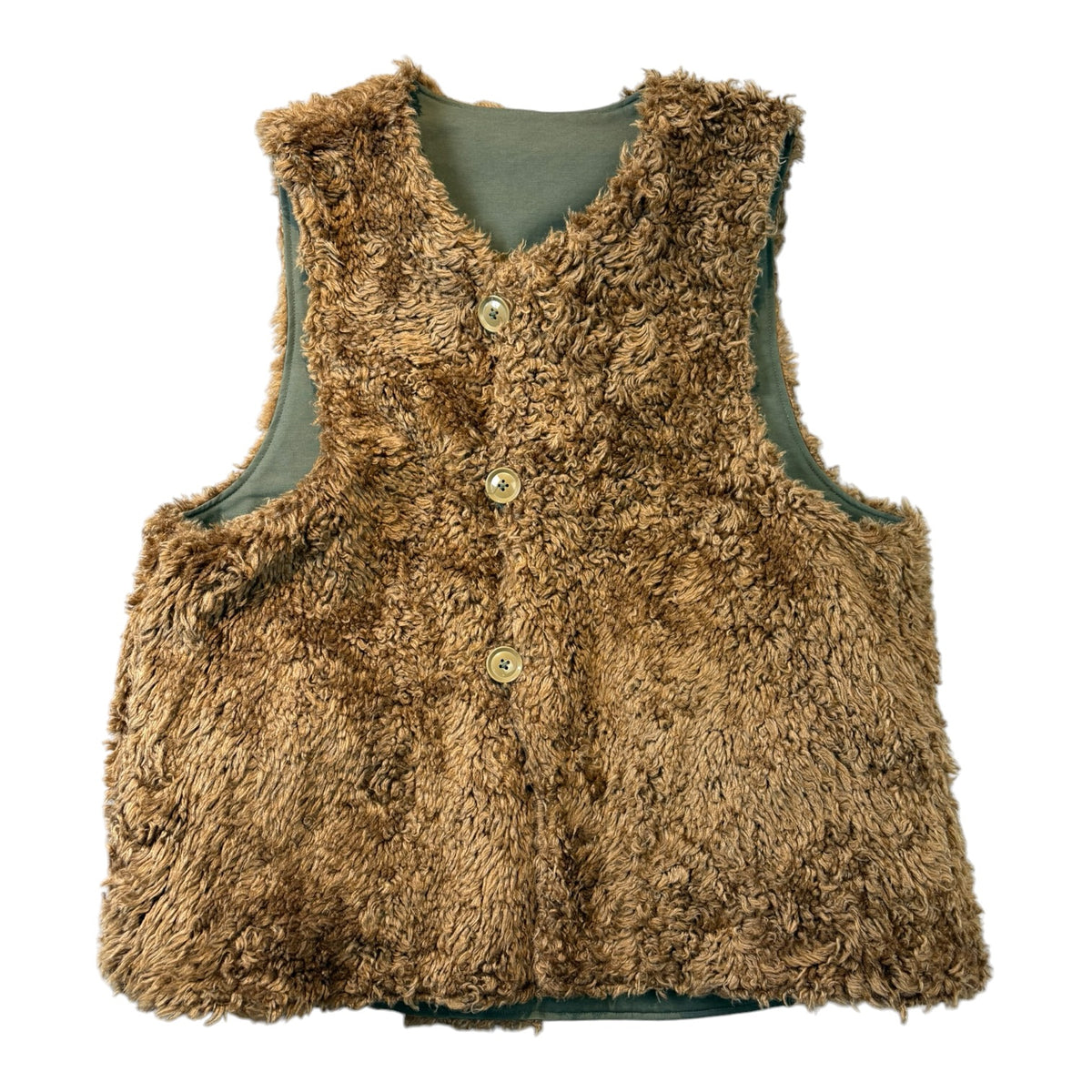 Engineered Garments Reversible Over Vest Olive Green