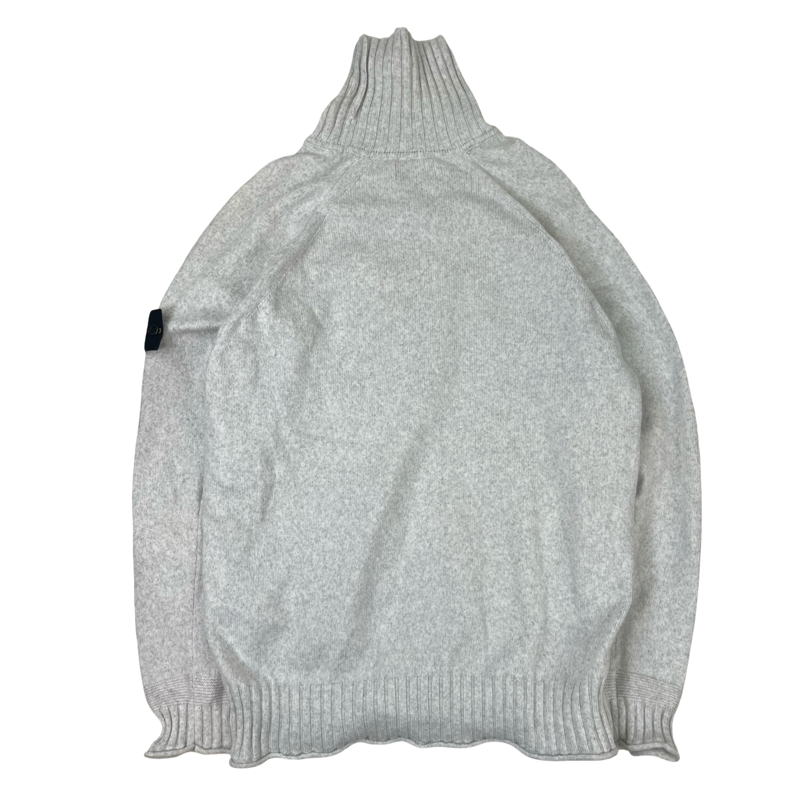 Stone Island Detachable Compass Patch Turtleneck Sweater Grey