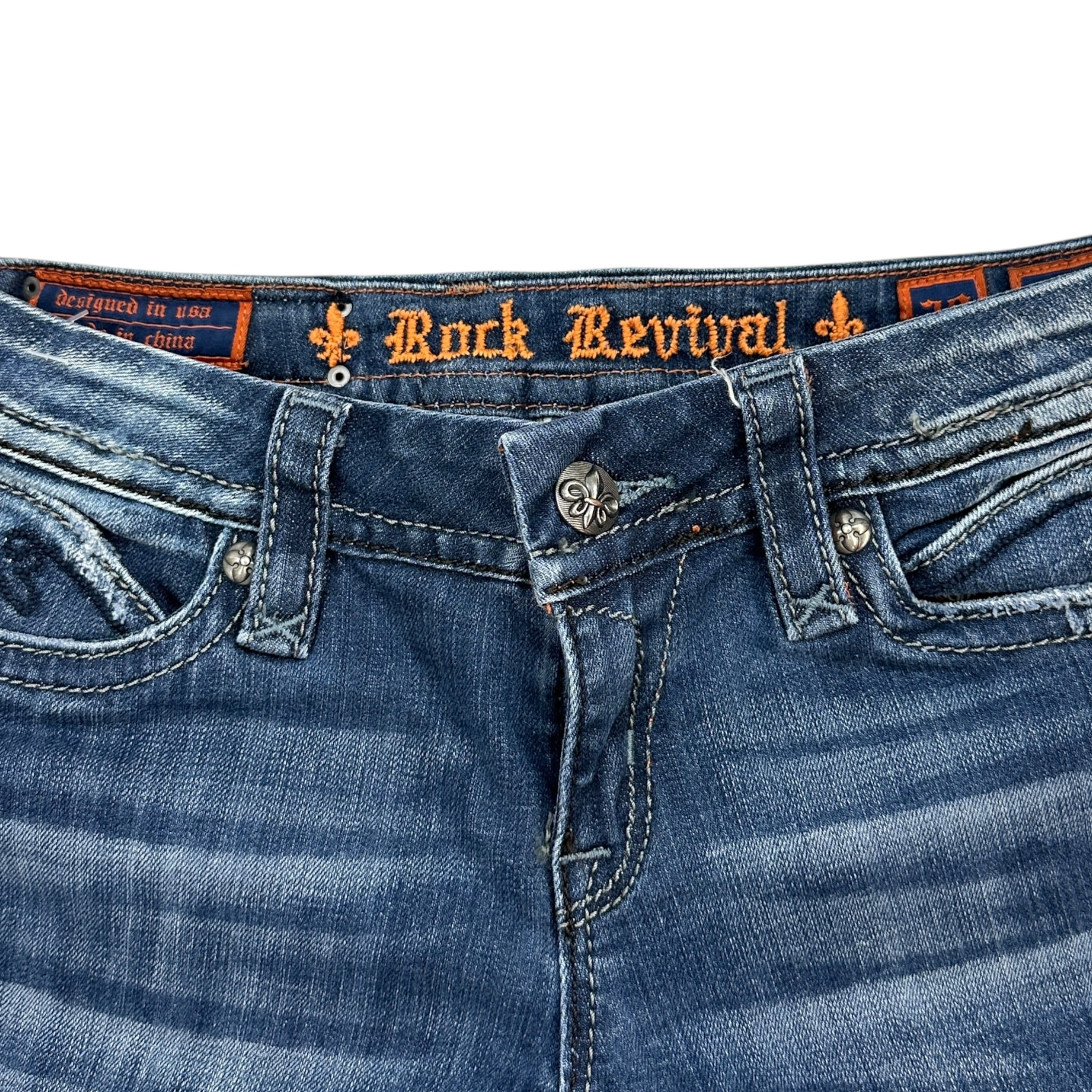 (W) Vintage Y2K Rock Revival Anja Boot Denim Jeans