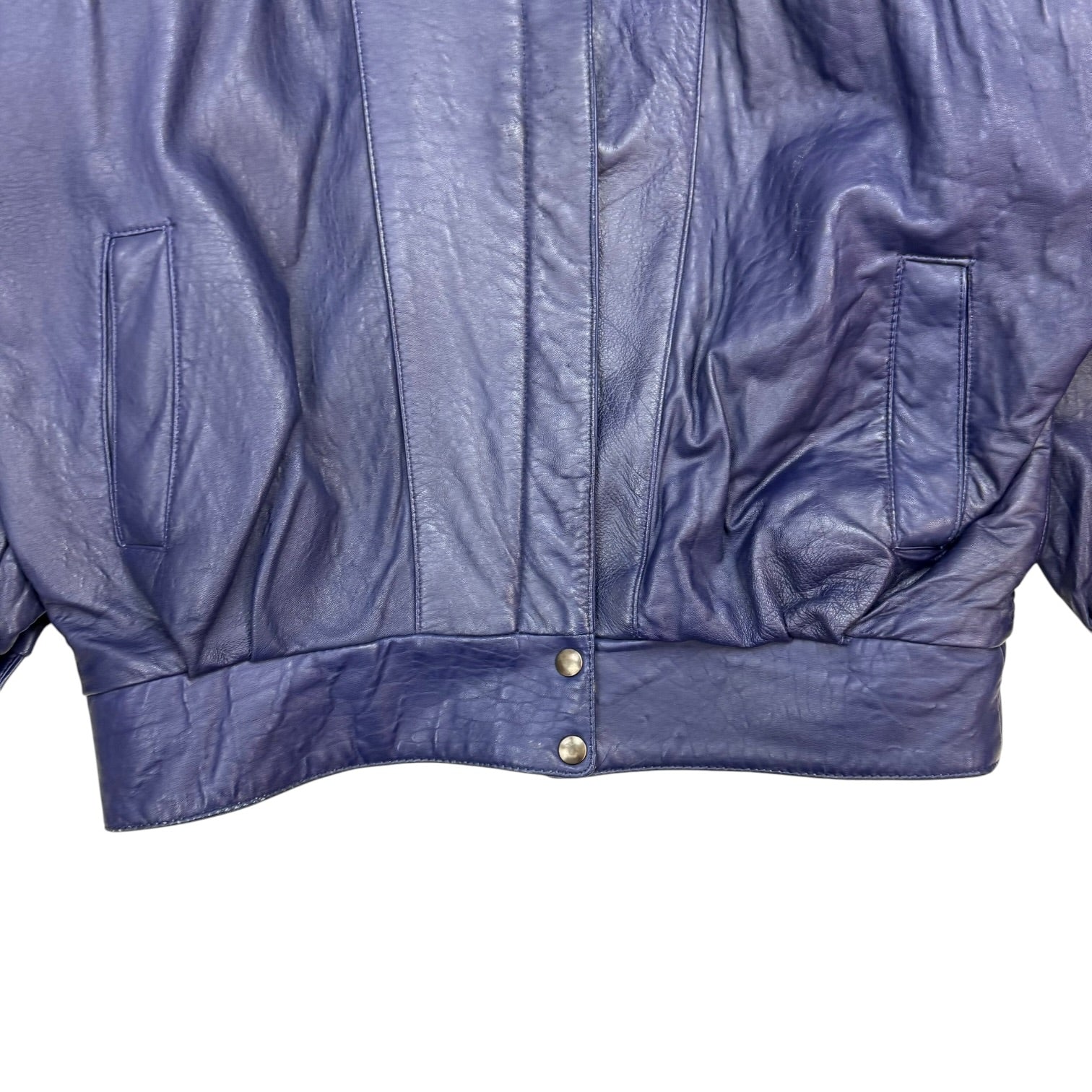 Vintage Cosa Nova Leather Jacket Deep Blue