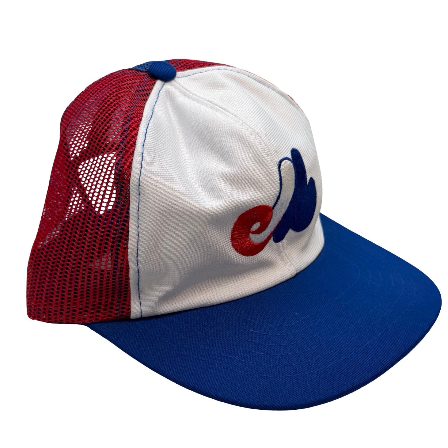 Vintage Montreal Expos MLB Trucker Snapback White