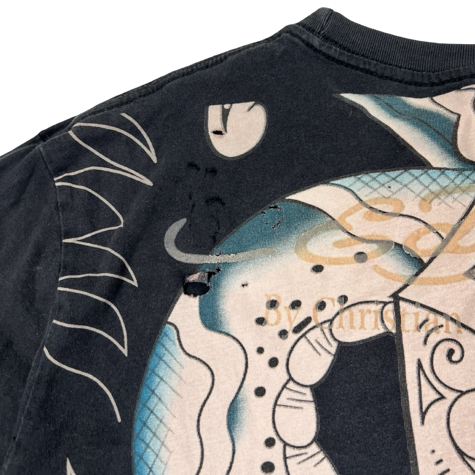 Y2K vintage Ed Hardy Erase All Eagle & Dagger T-Shirt