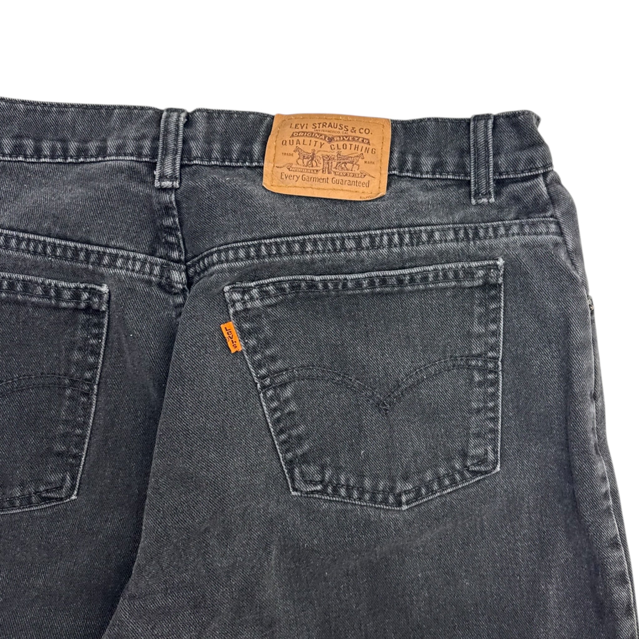 Vintage Levi's Orange Tab 506 Denim Washed Black