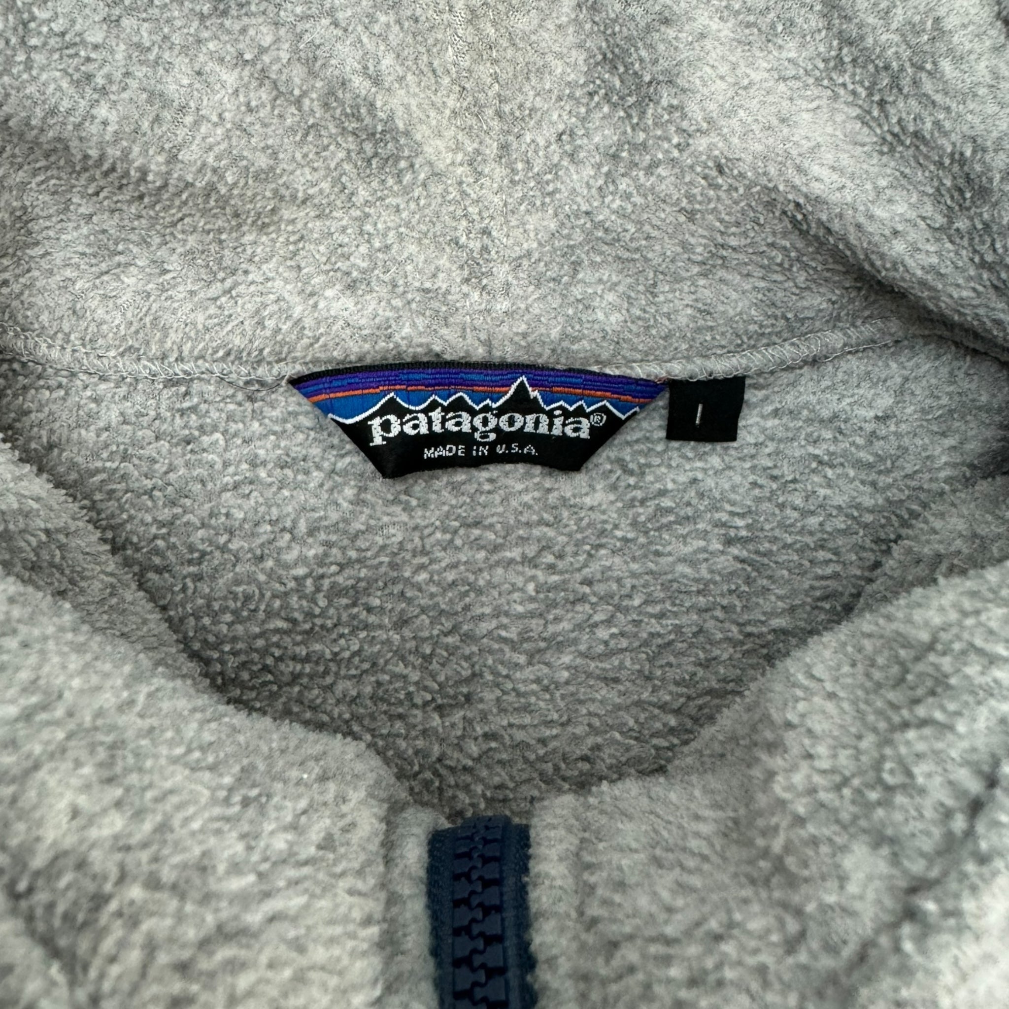 Vintage Patagonia Zip Bomber Fleece Grey