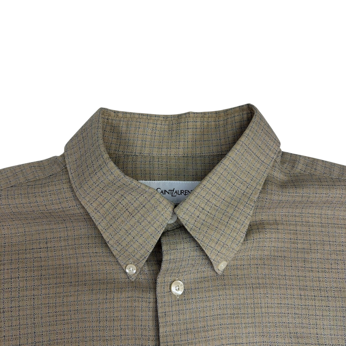 Vintage Yves Saint Laurent Button Up Tan