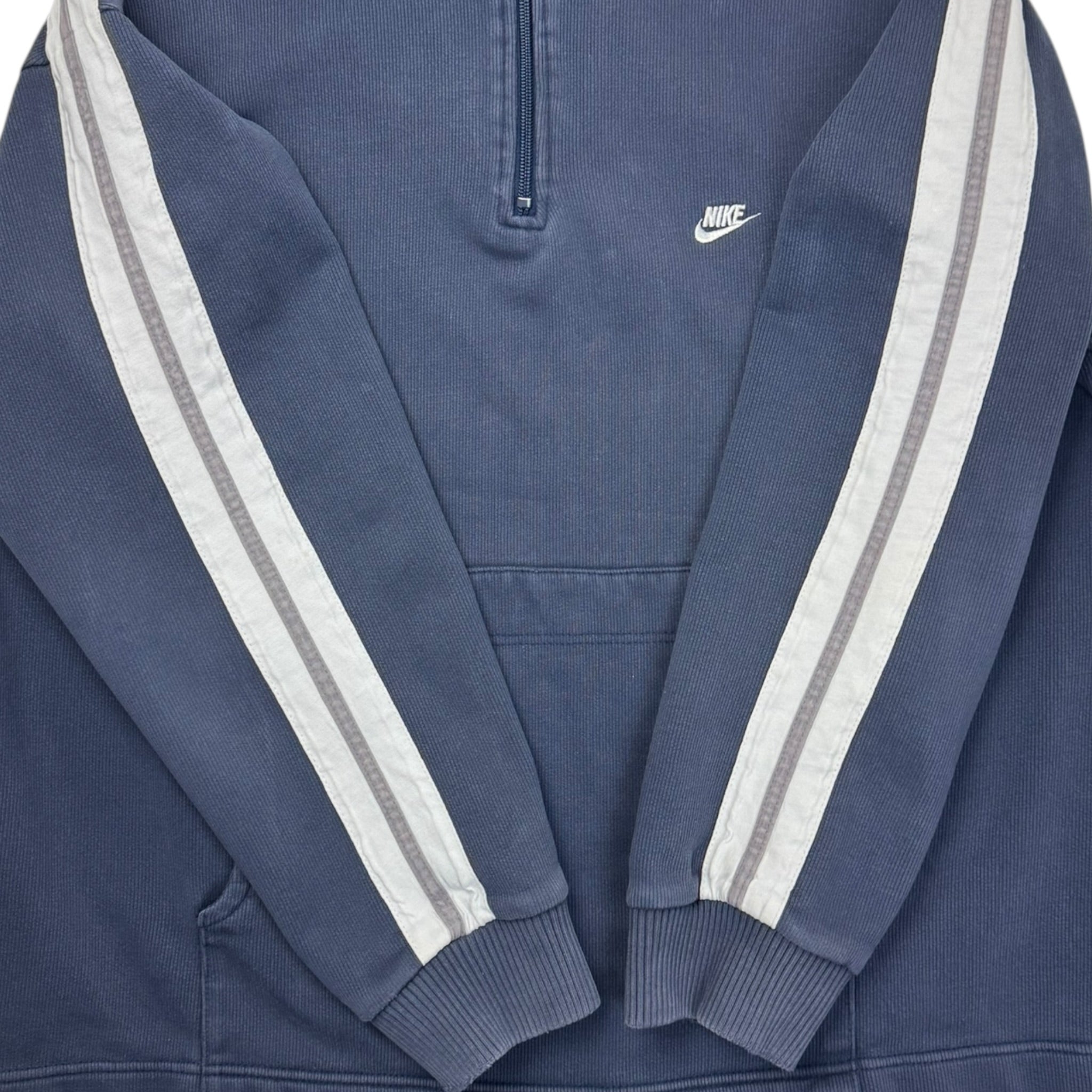 Vintage Nike Hand Warmer 1/4 Zip Washed Slate Blue