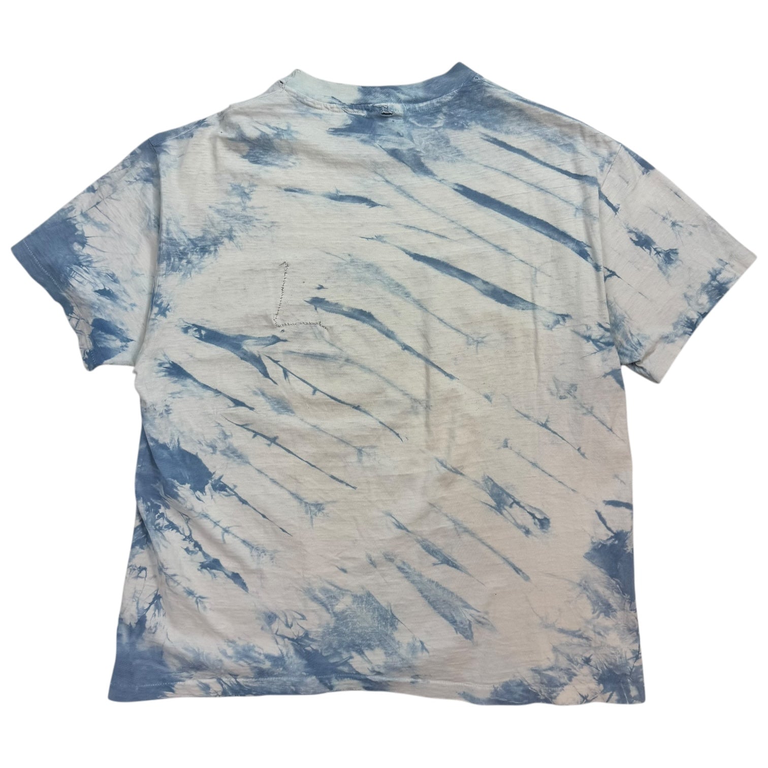 Vintage 1980s Led Zeppelin Tie Dye Tee Blue/White