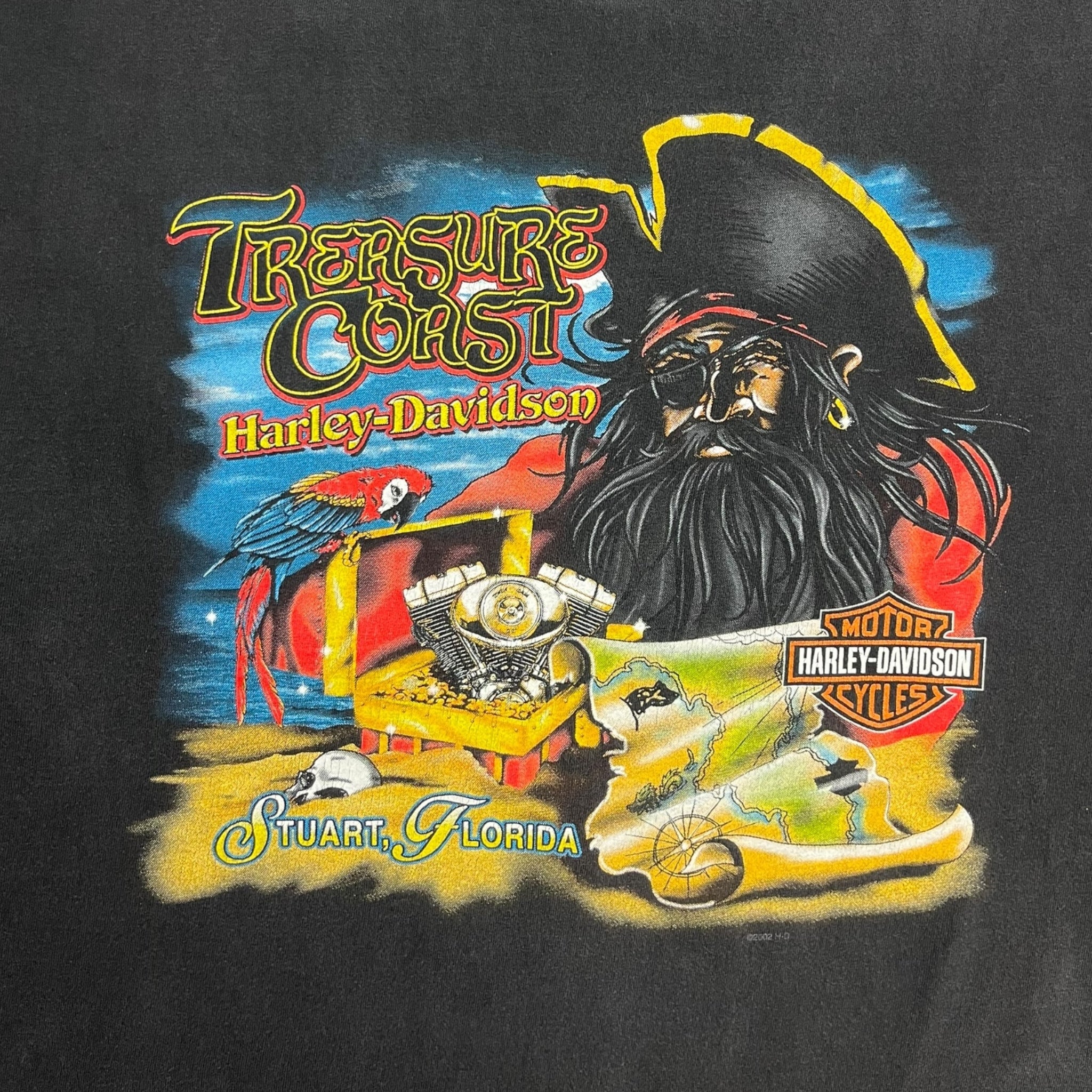 2002 Harley Davidson Stuart Florida Pocket T-Shirt