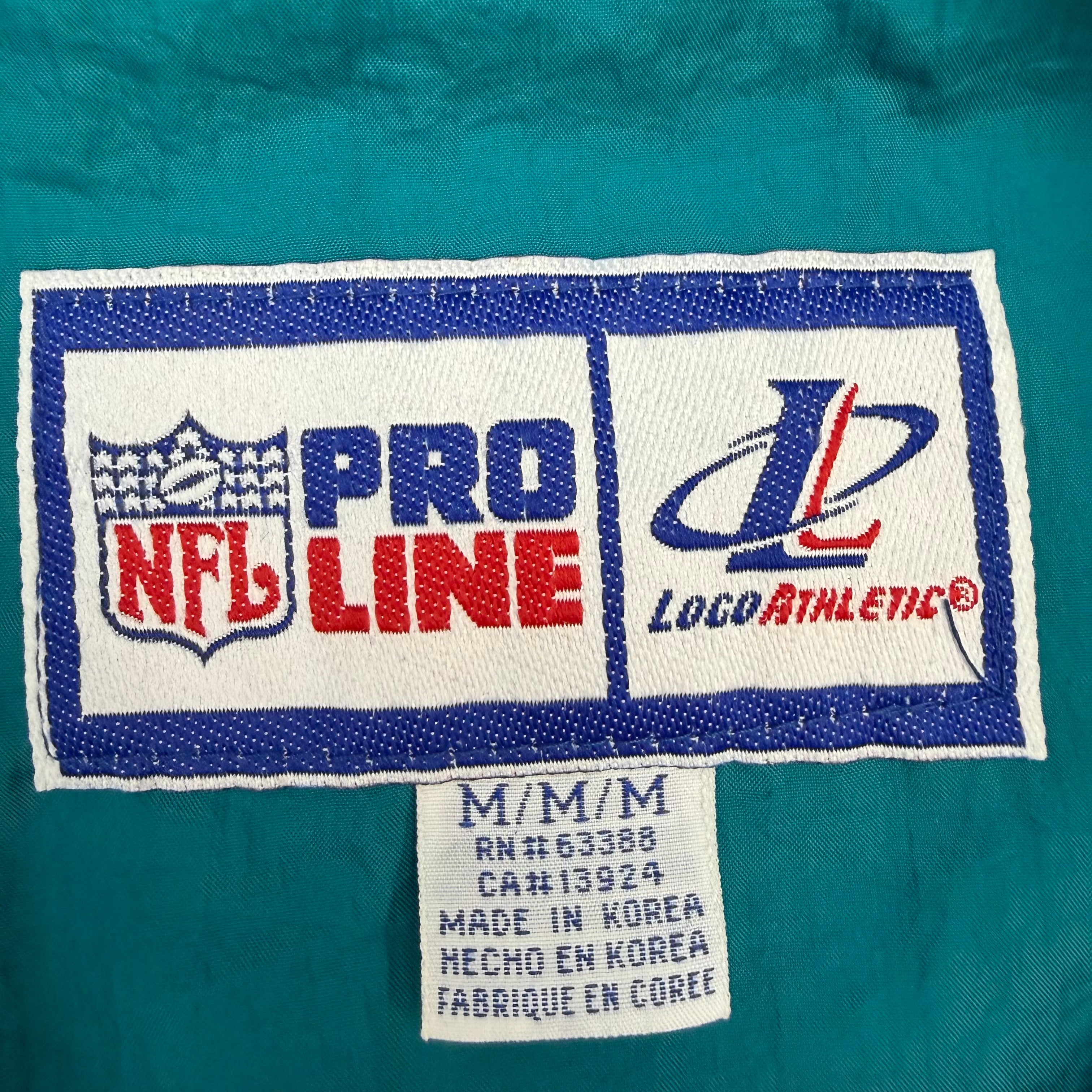 Vintage Miami Dolphins NFL Pro Line Embroidered Windbreaker Teal/Orange