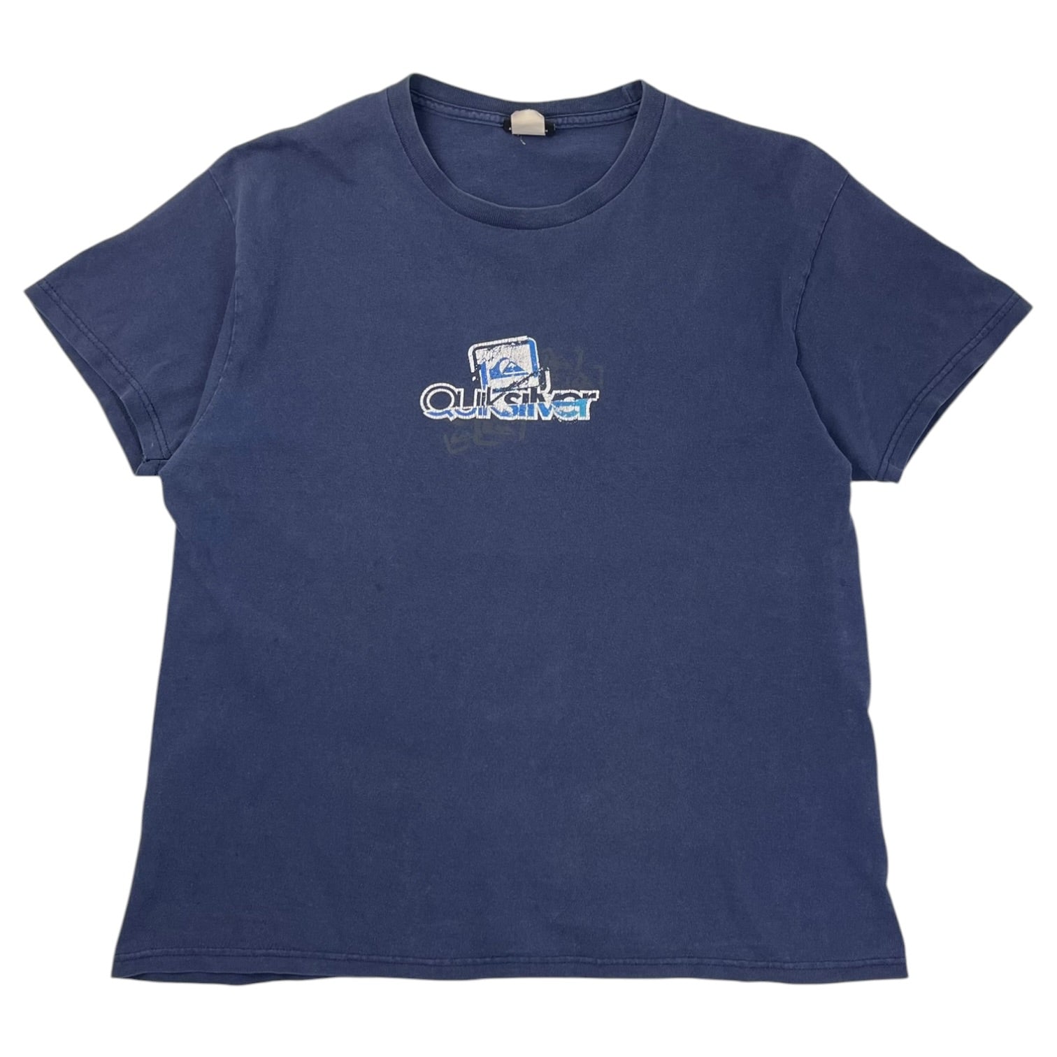 Vintage Y2K Quiksilver Classic Logo T-Shirt Navy