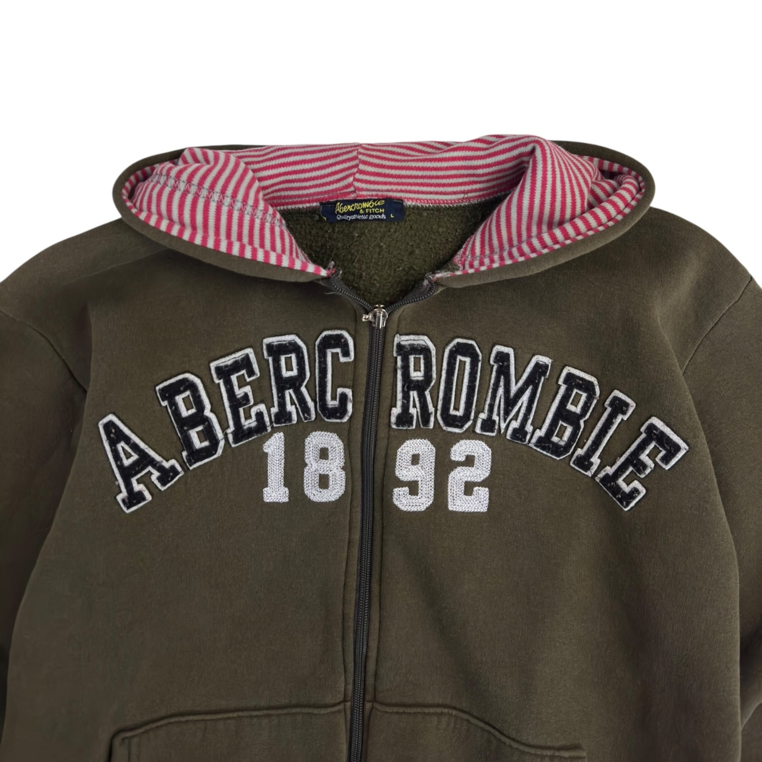 (W) Abercrombie And Fitch Zip Up Hoodie Green
