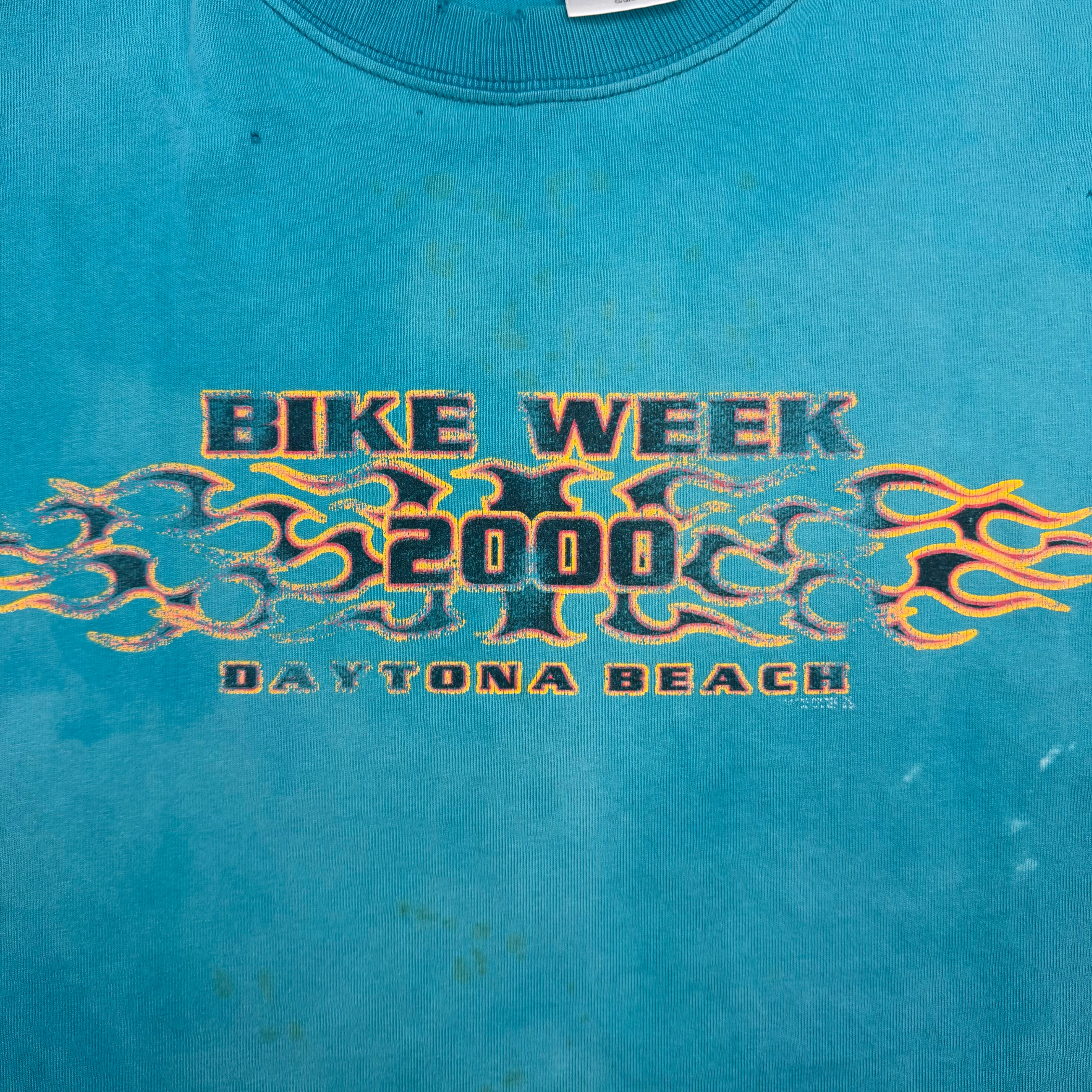 2000 Daytona Beach Bike Week Tee Blue