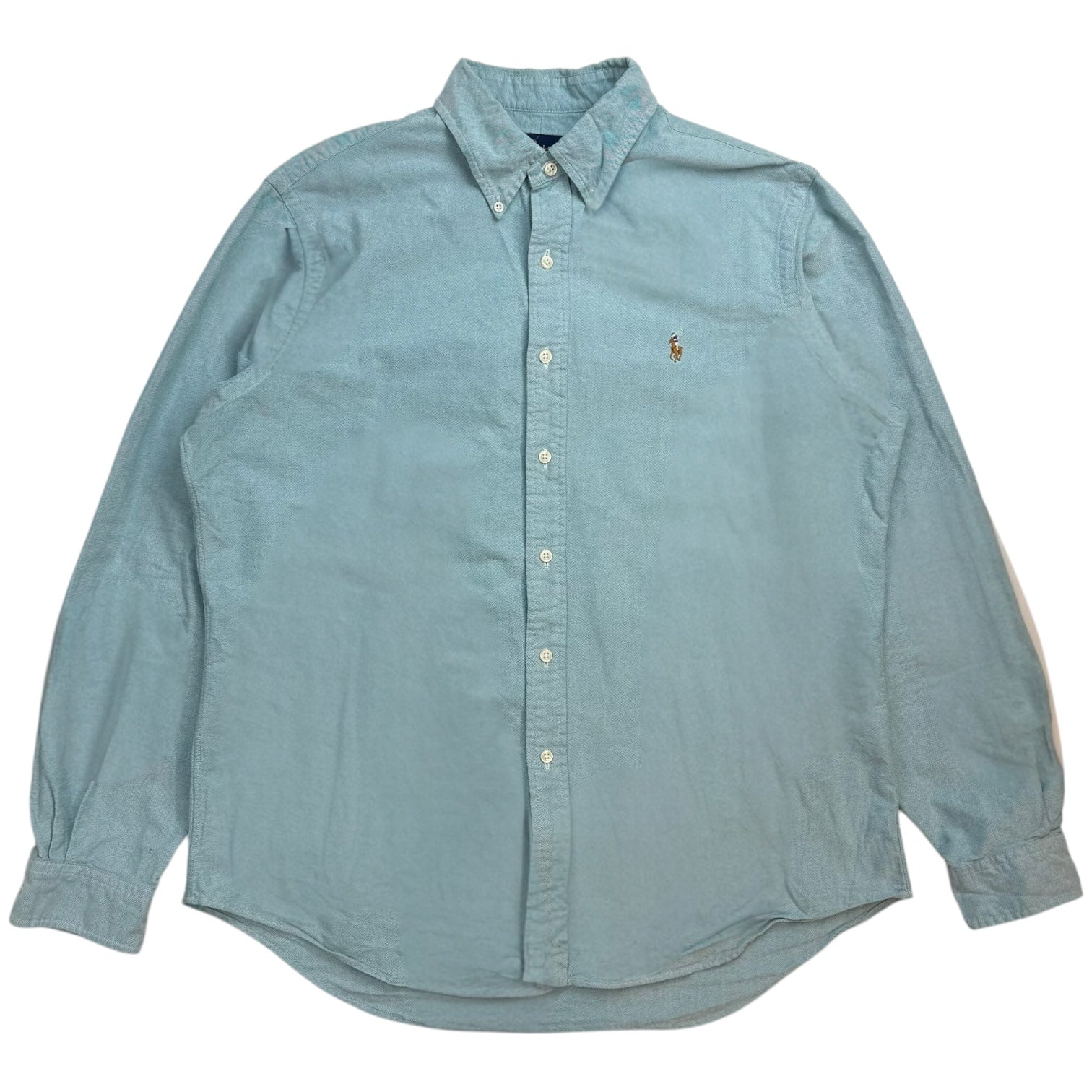 Vintage Ralph Lauren Polo Button Up Shirt Light Blue