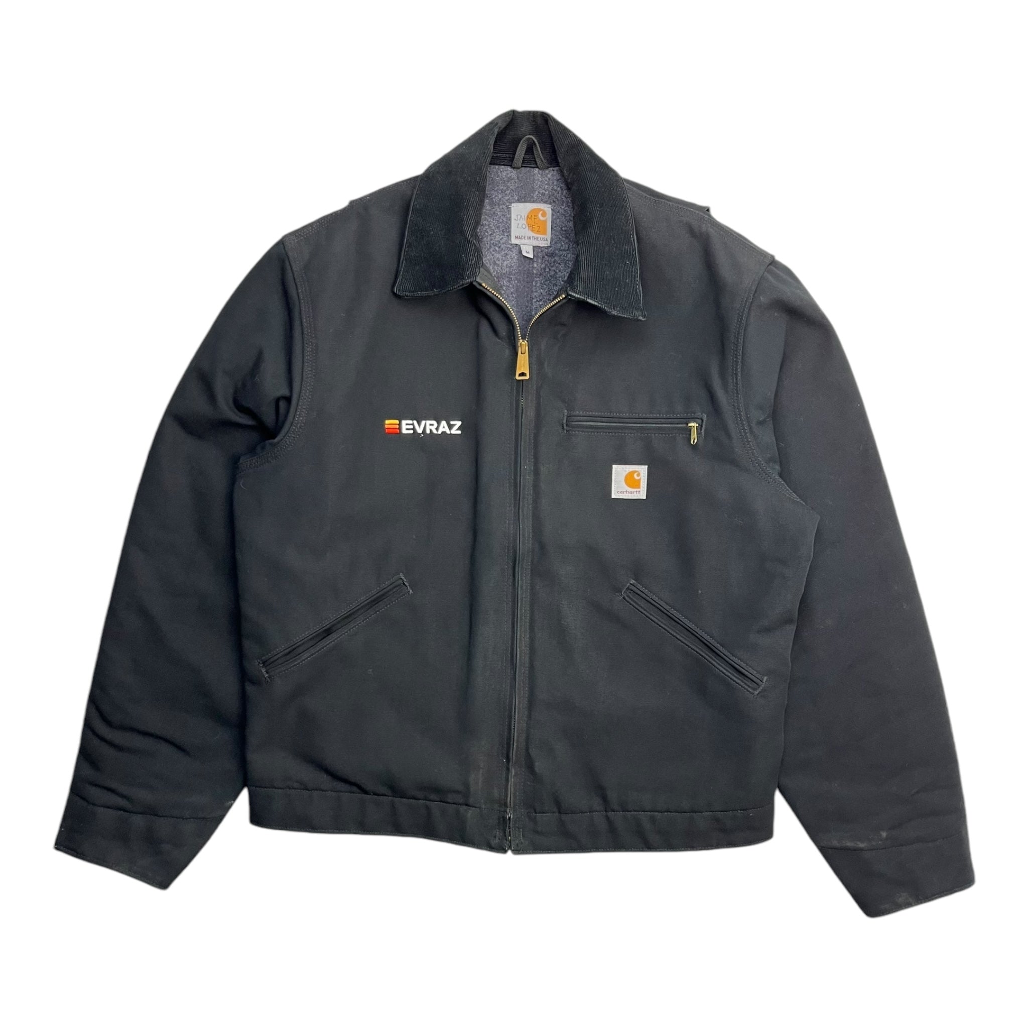 Carhartt Detroit Jacket Black Blanet Lined J001