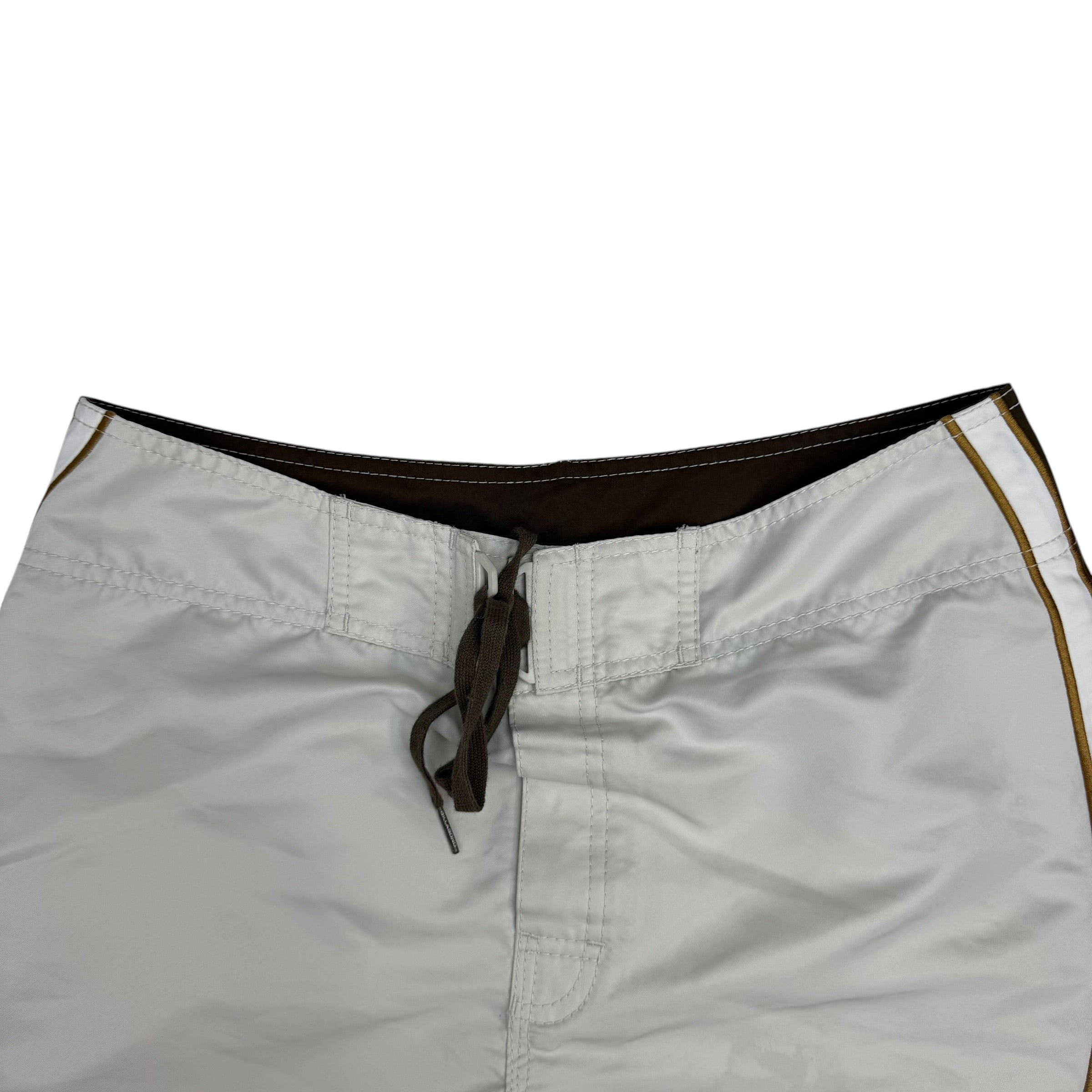 Vintage Billabong Board Shorts White/Brown